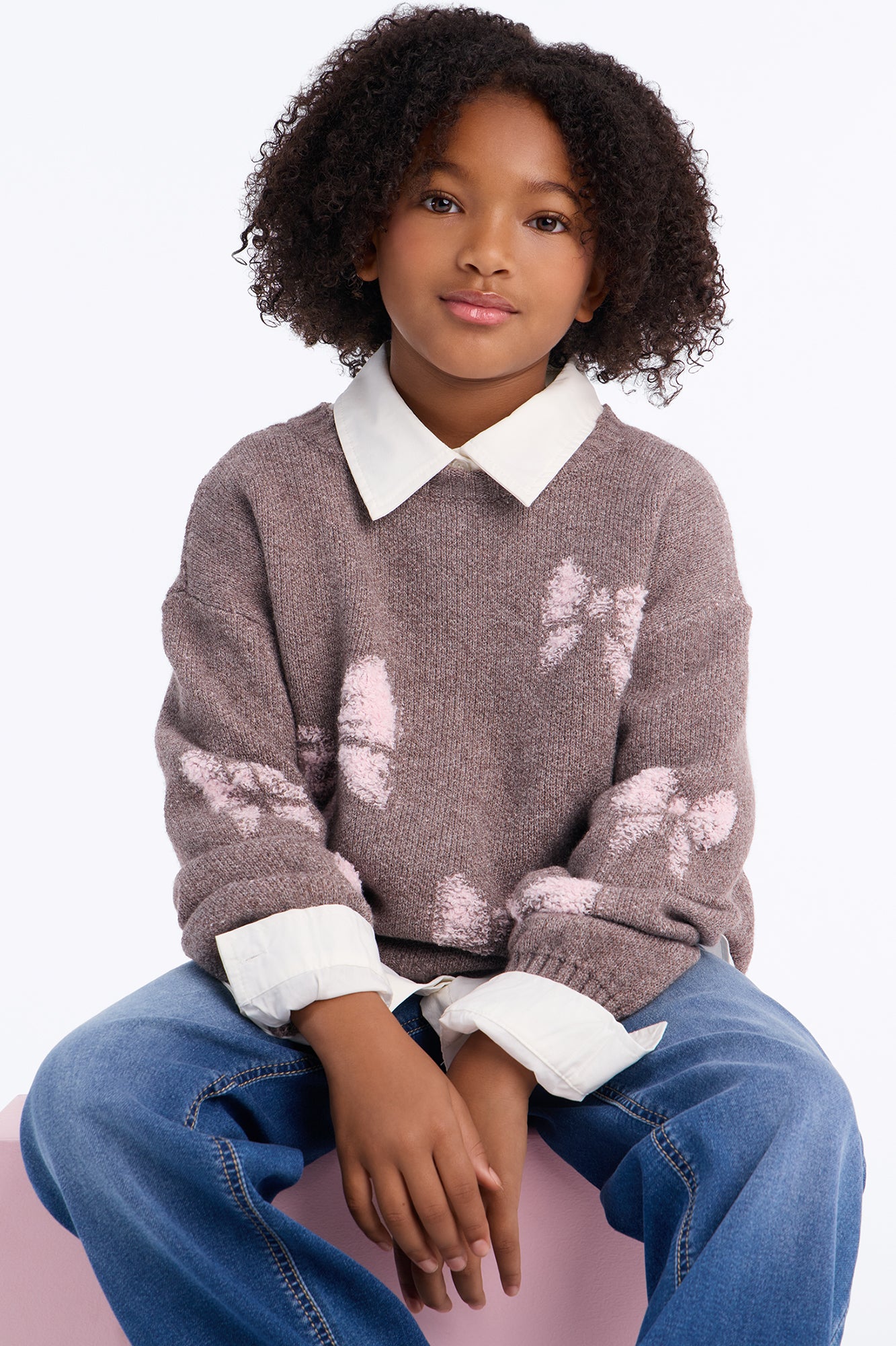 Mini Pretty Girl Pullover Sweater - Chocolate
