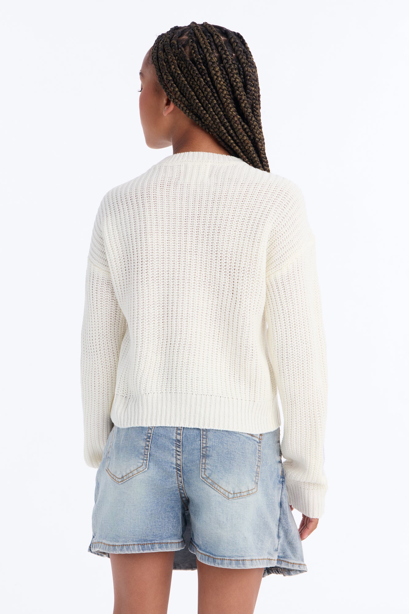 Mini Brilliant Bouquet Pullover Sweater - Ivory