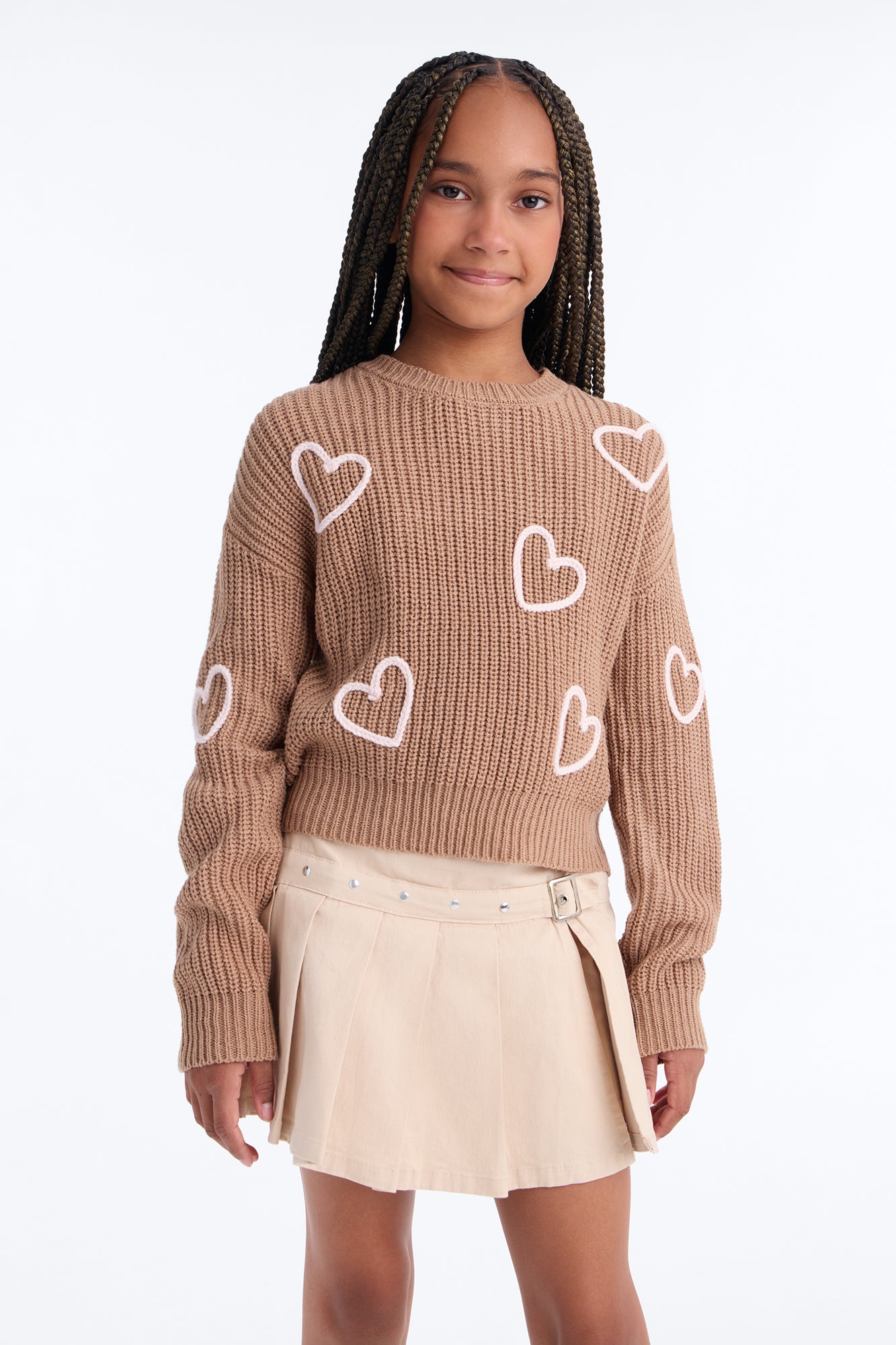 Mini Heartwarming Pullover Sweater - Mocha
