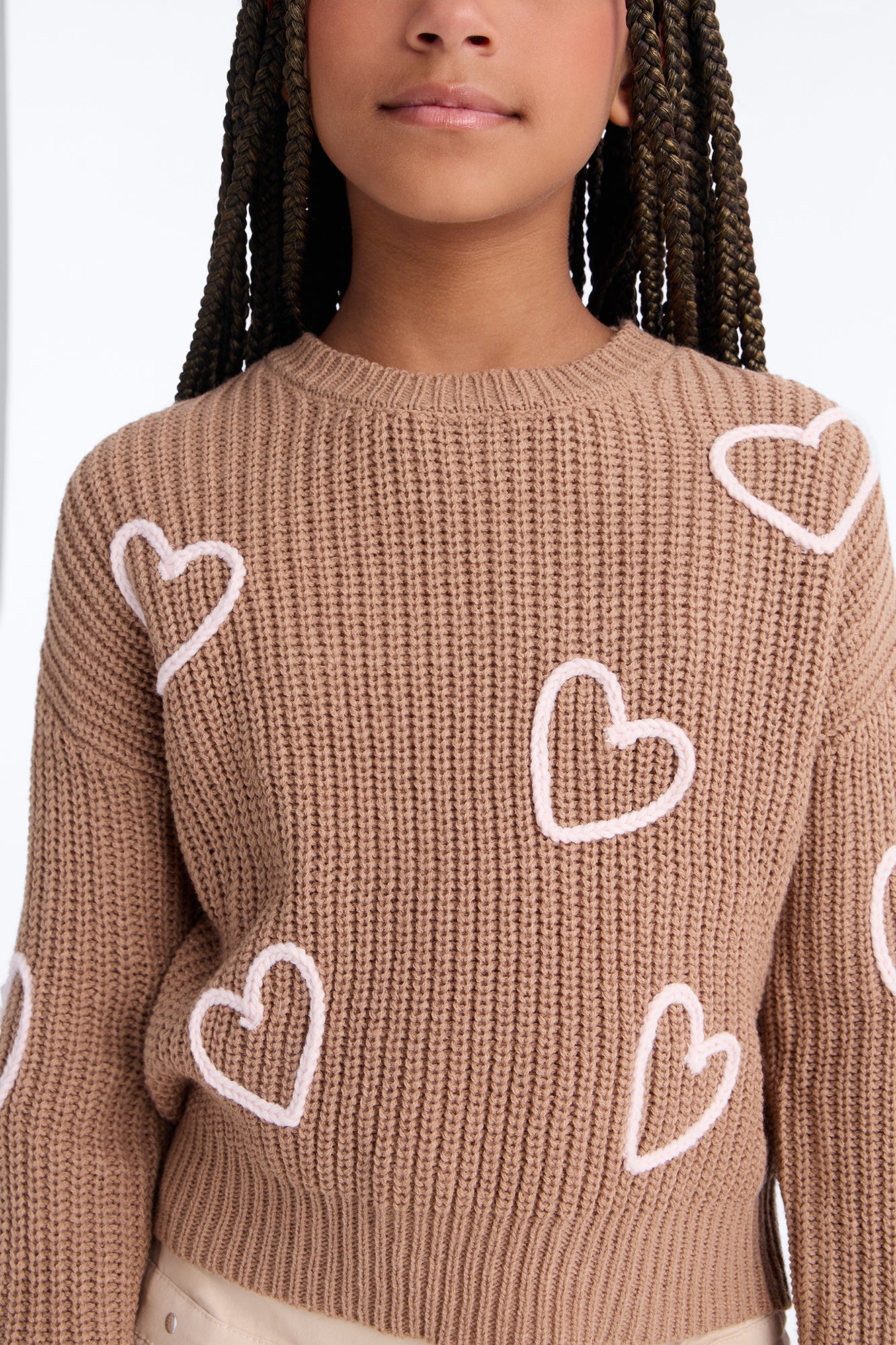 Mini Heartwarming Pullover Sweater - Mocha