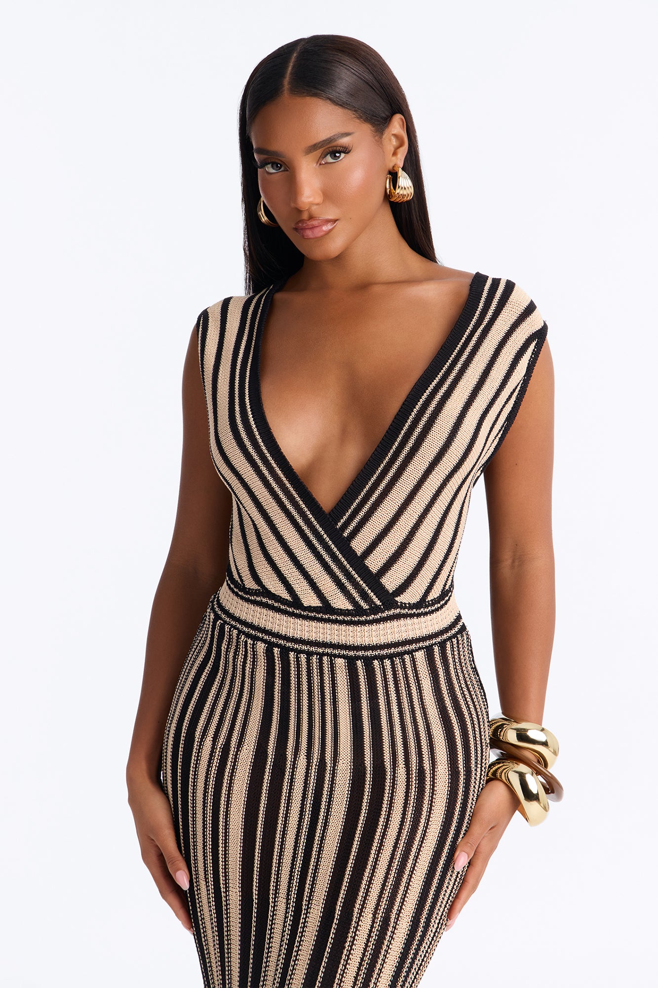 Cabana Crush Crochet Maxi Dress - Taupe/combo