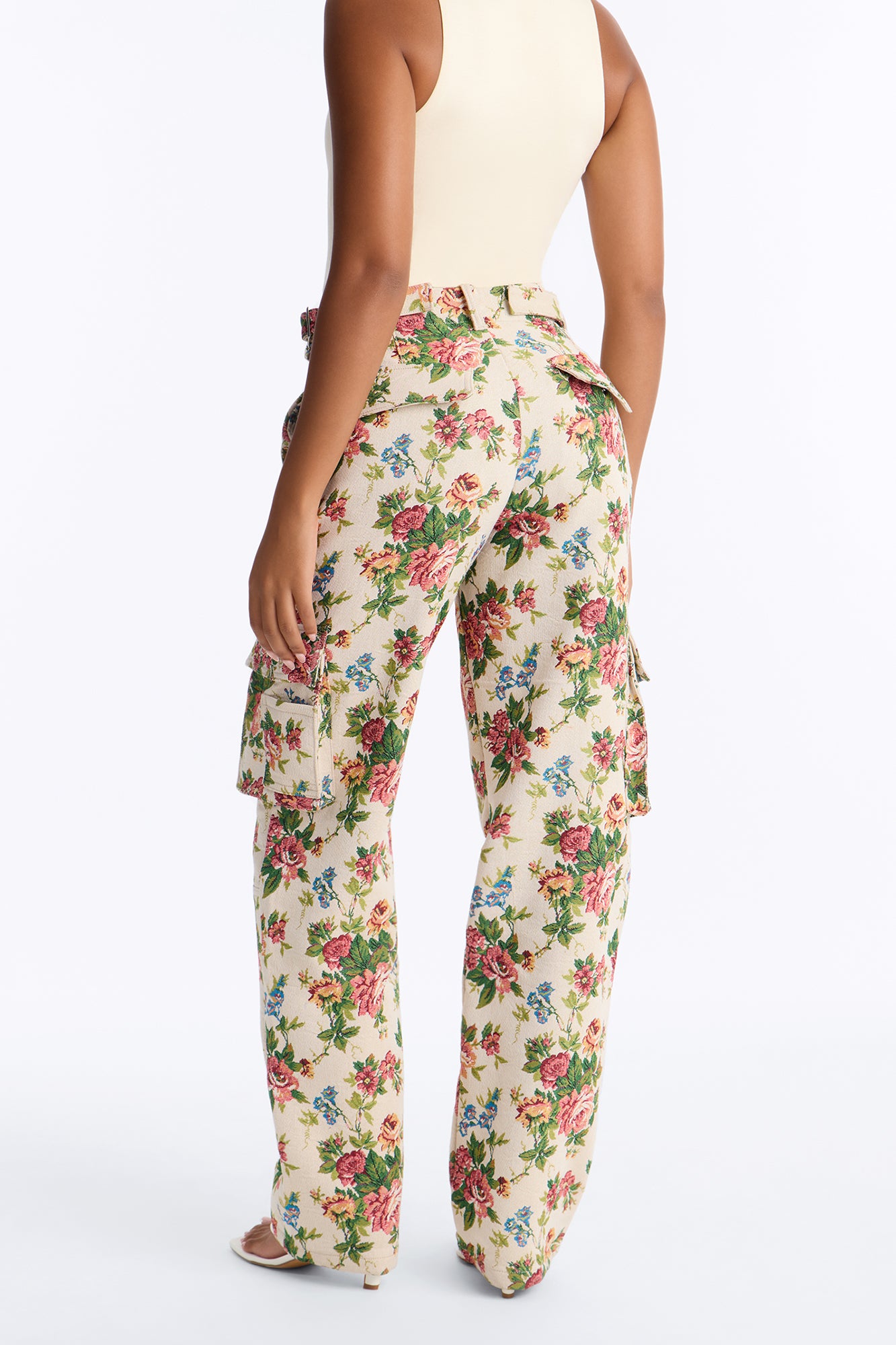 Expensive Taste Jacquard Cargo Pant - Ivory/combo