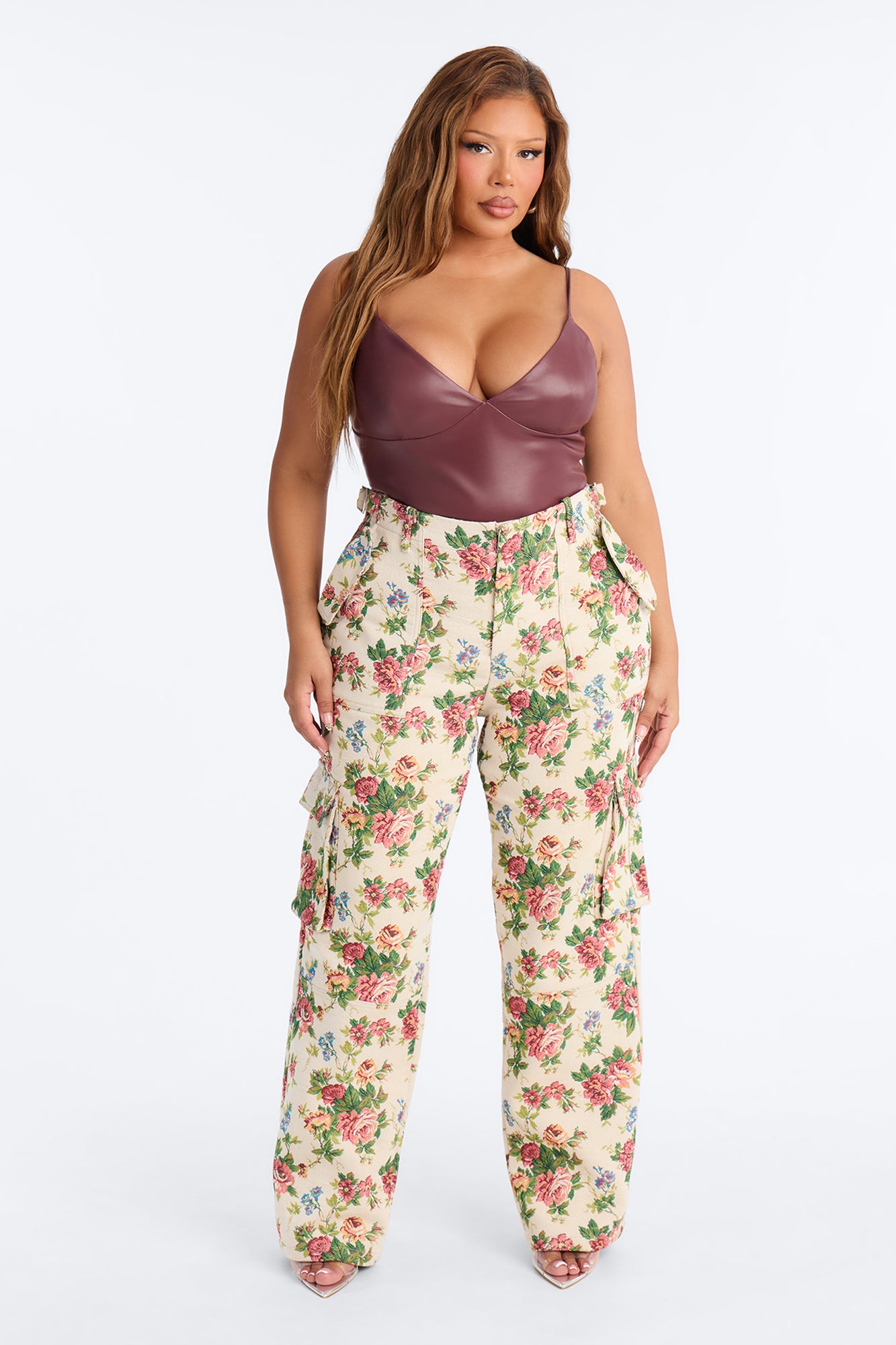 Expensive Taste Jacquard Cargo Pant - Ivory/combo