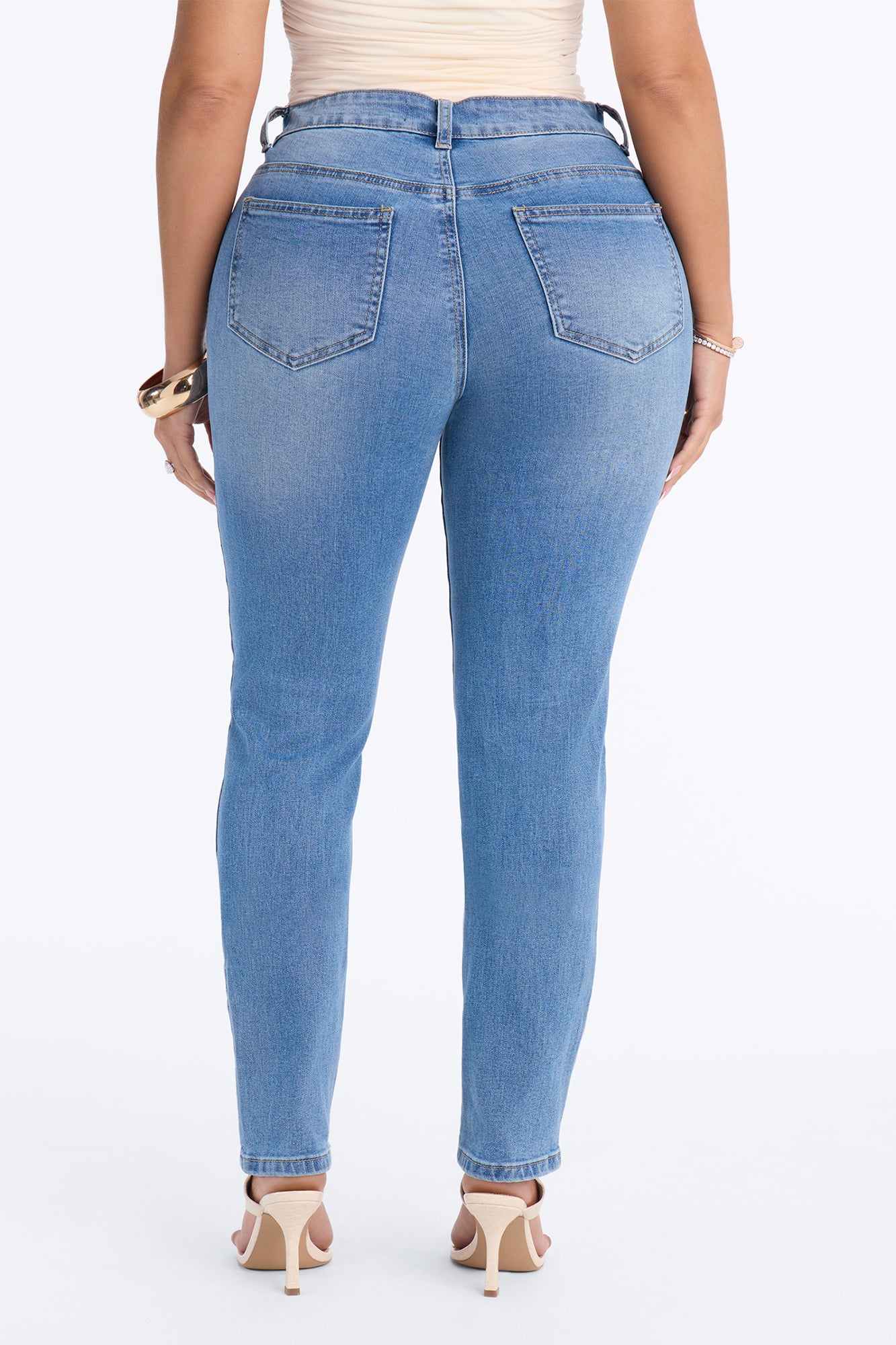 C'est La Vie Classic Stretch Skinny Jeans - Light Wash
