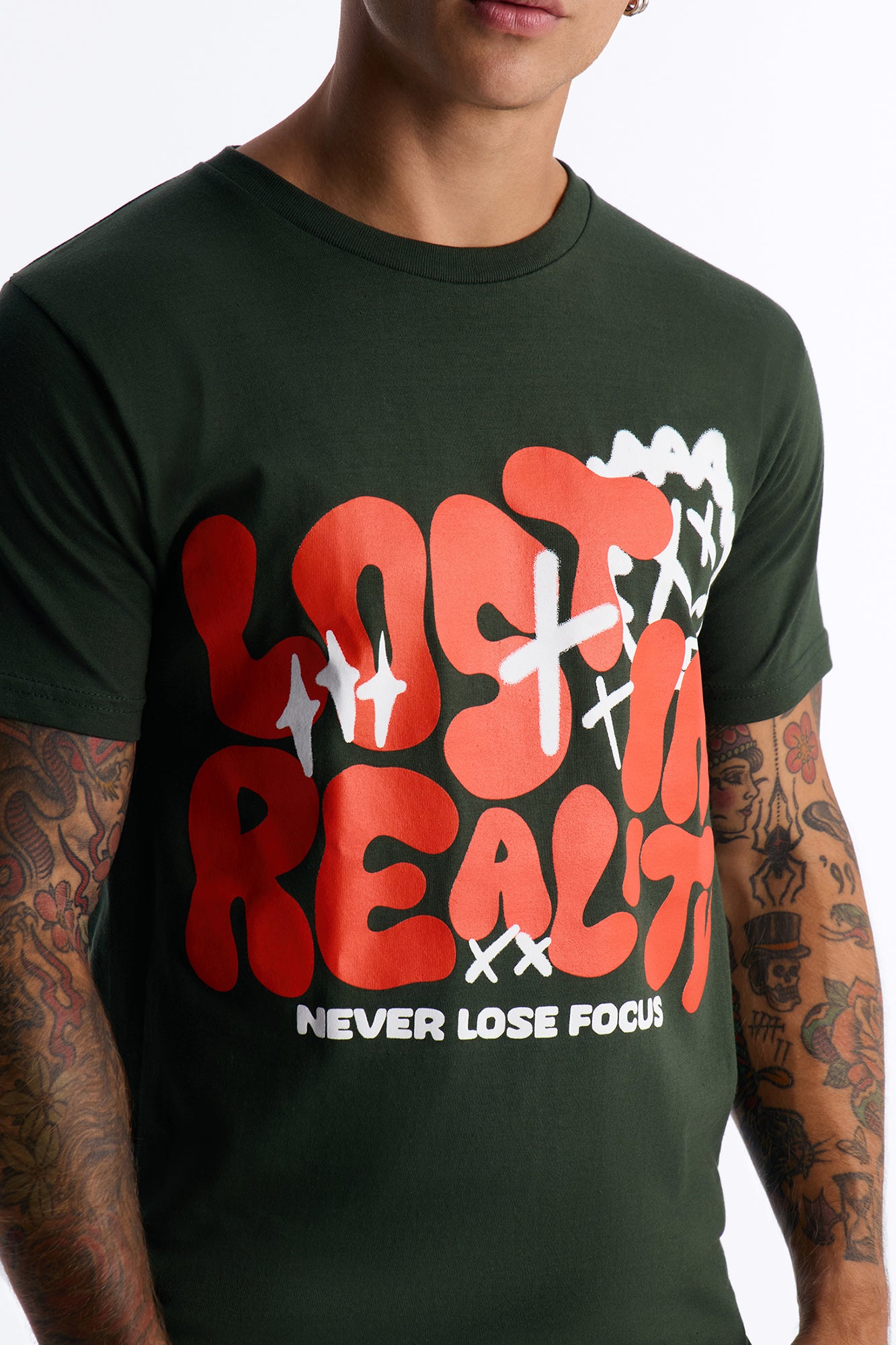 Never Lose Focus Short Sleeve Tee - Green