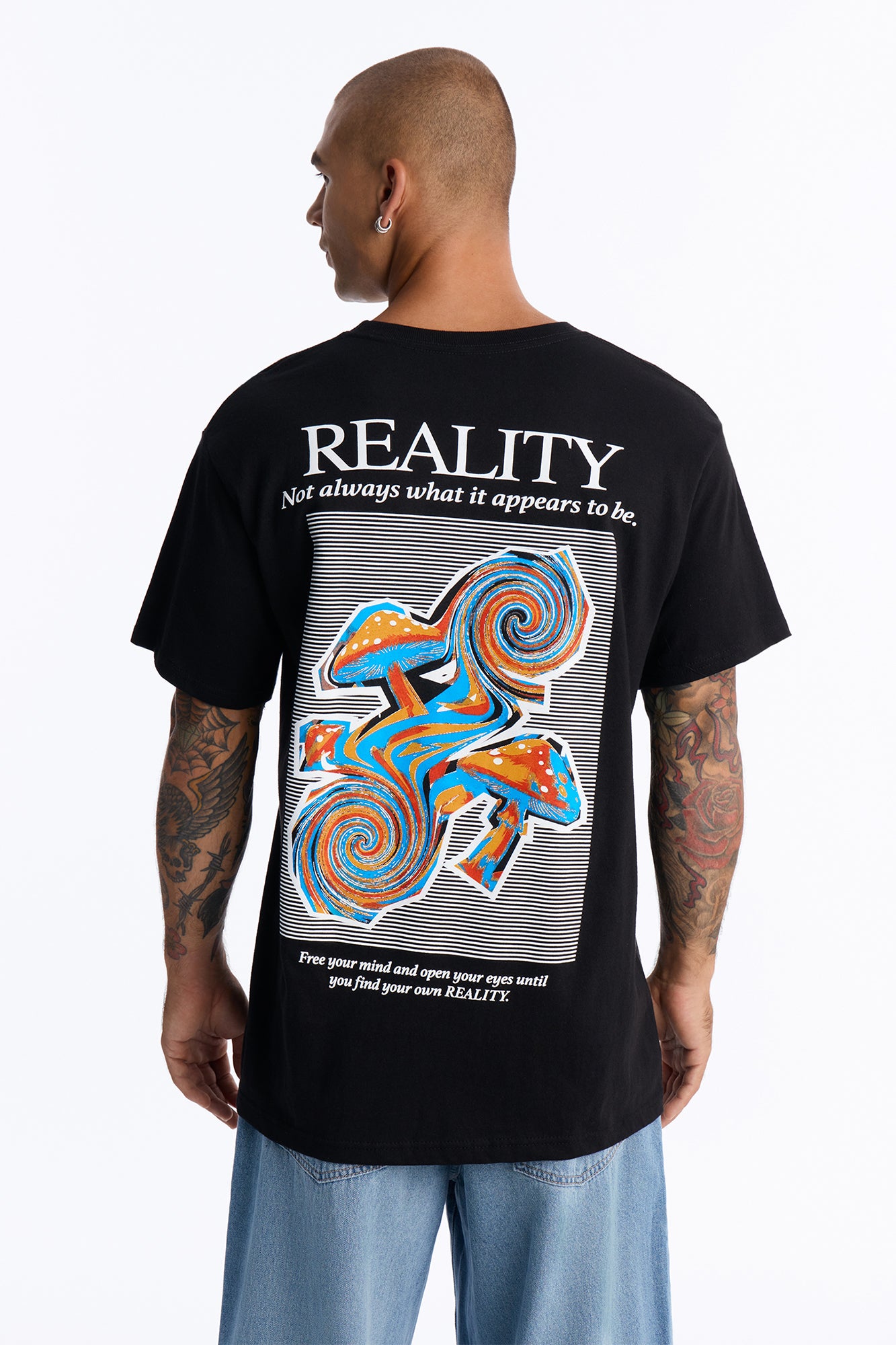 Not As It Appears Oversized Short Sleeve Tee - Black