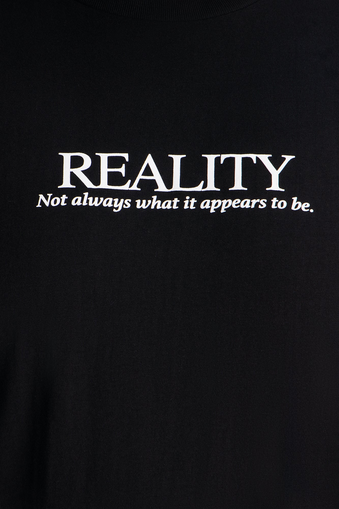 Not As It Appears Oversized Short Sleeve Tee - Black