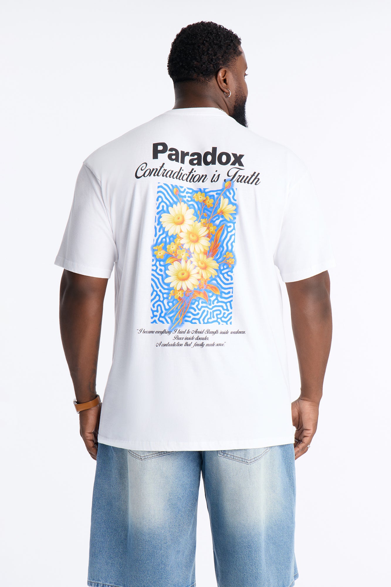 Paradox Contradiction Oversized Short Sleeve Tee - White