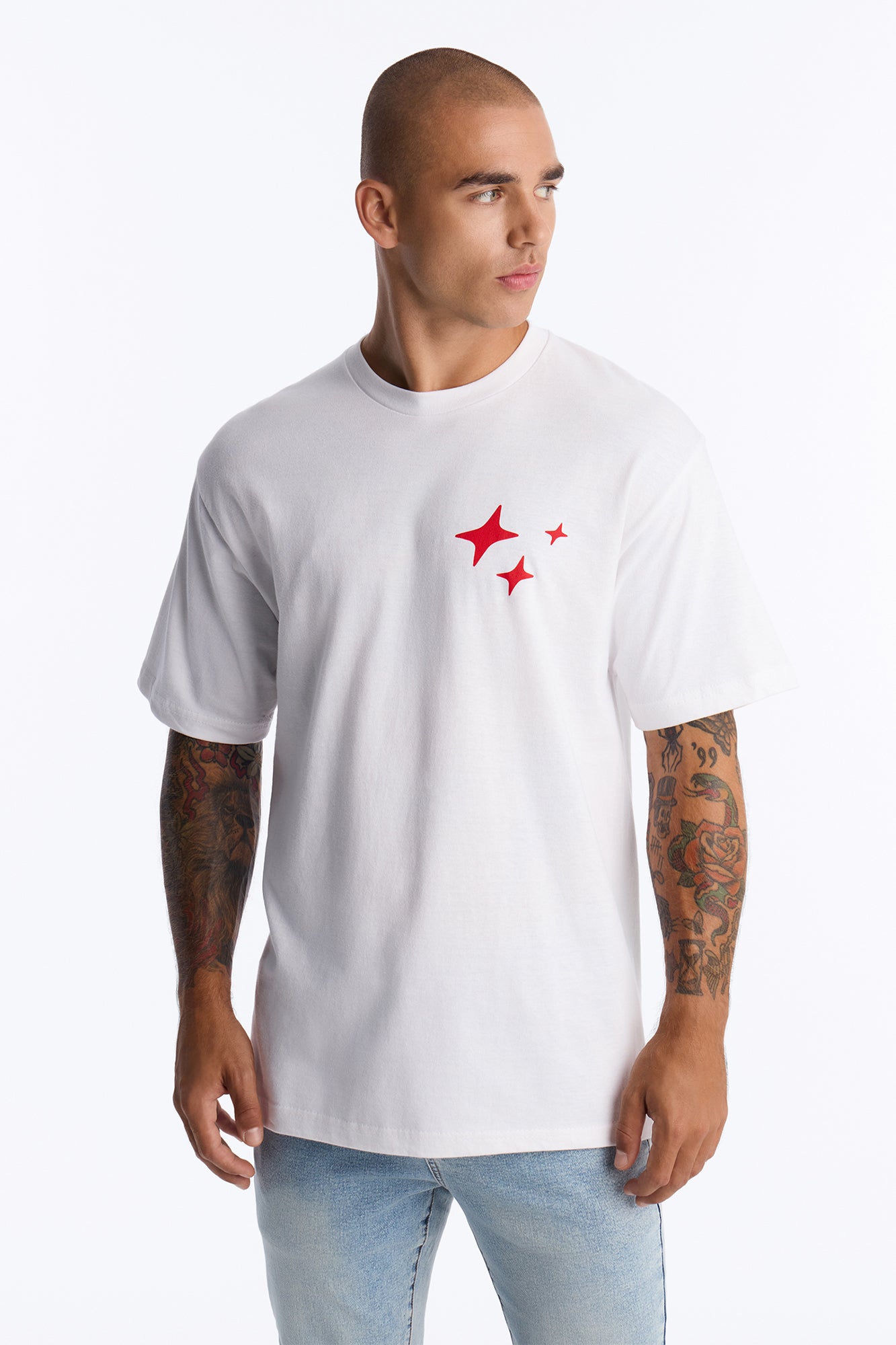 Savage Minds Oversized Short Sleeve Tee - White
