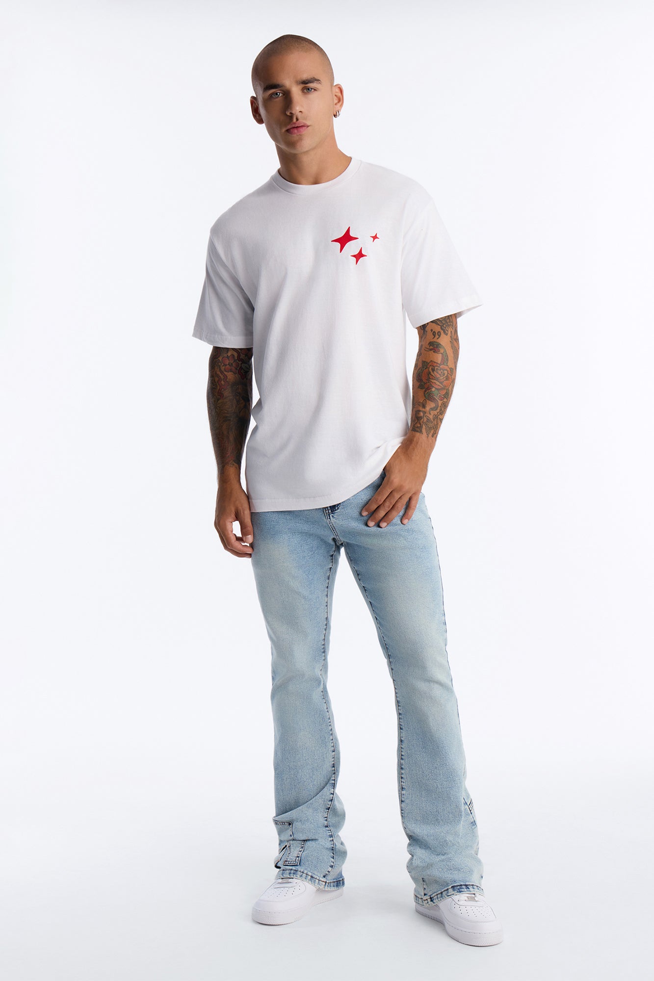 Savage Minds Oversized Short Sleeve Tee - White