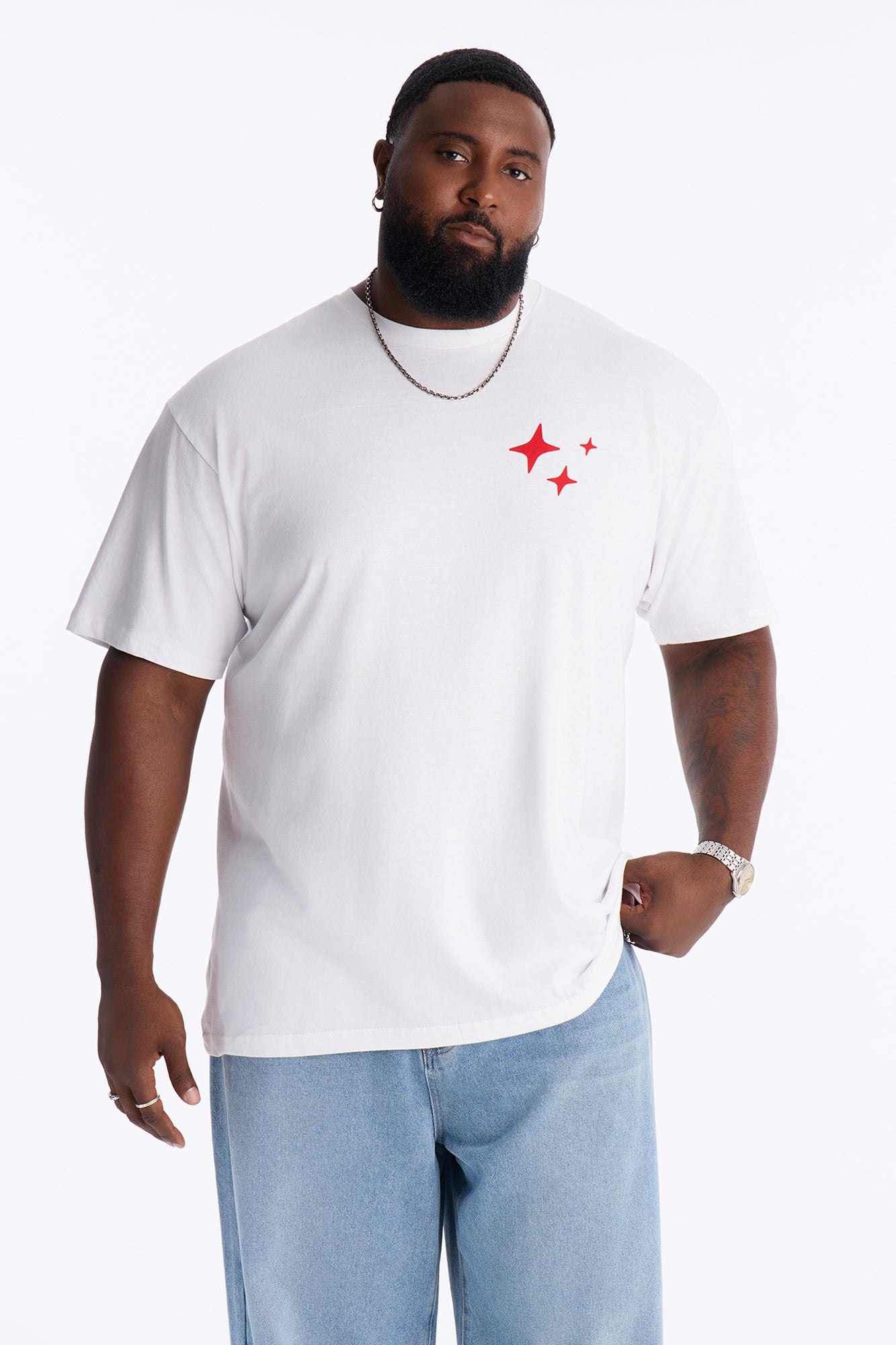 Savage Minds Oversized Short Sleeve Tee - White