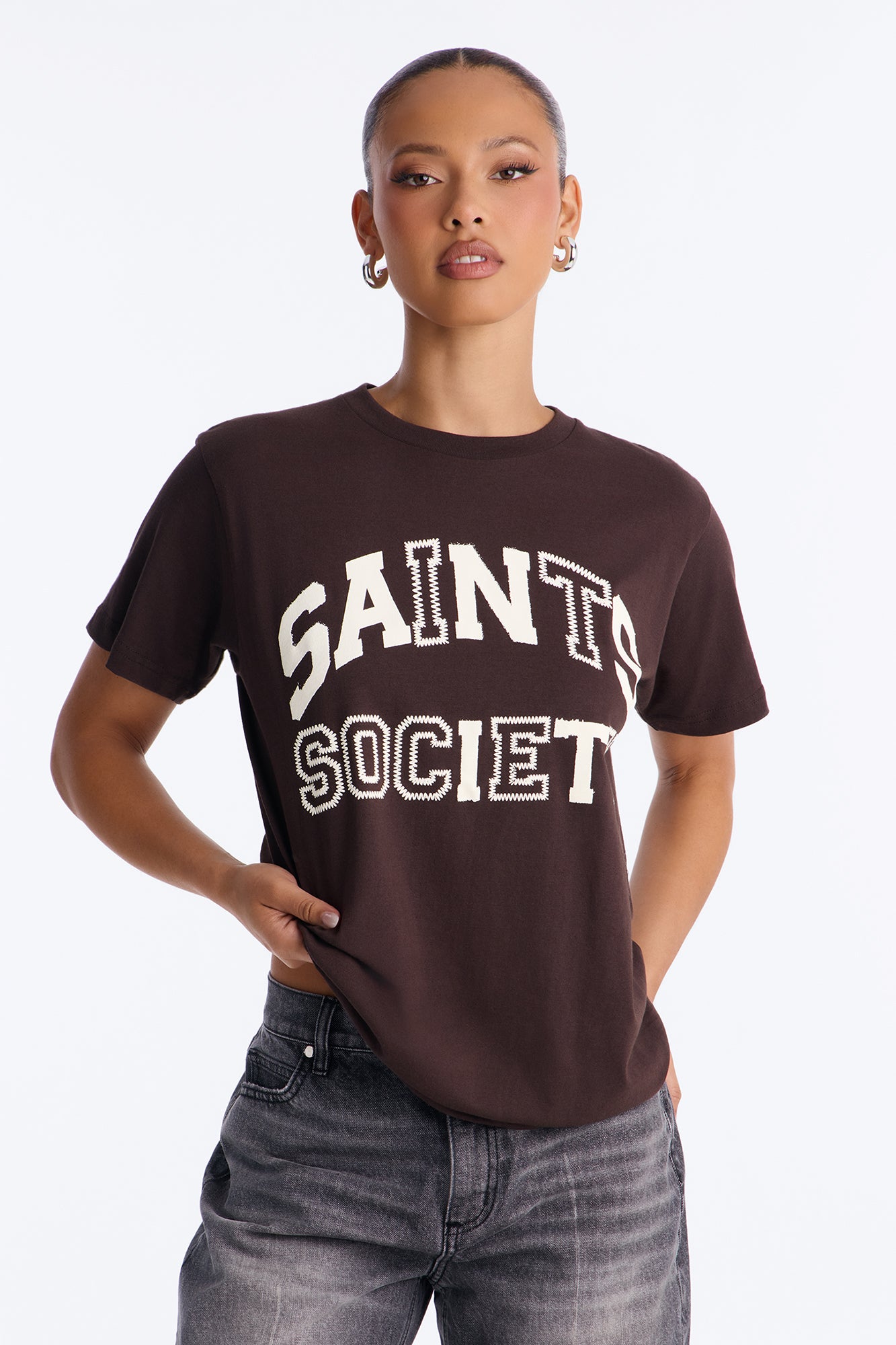Saints Society Club Tee - Brown