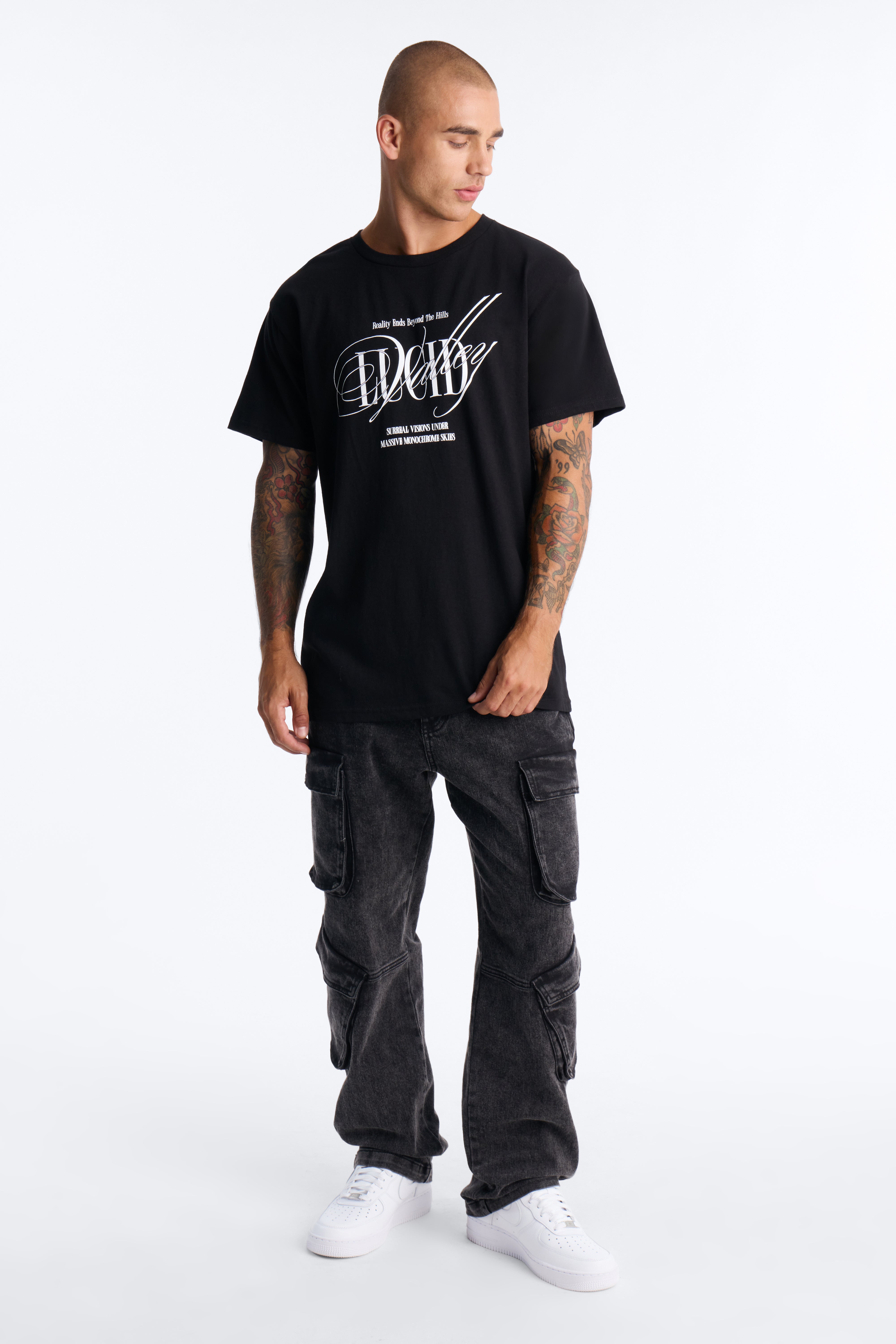Lucid Valley Oversized Short Sleeve Tee - Black