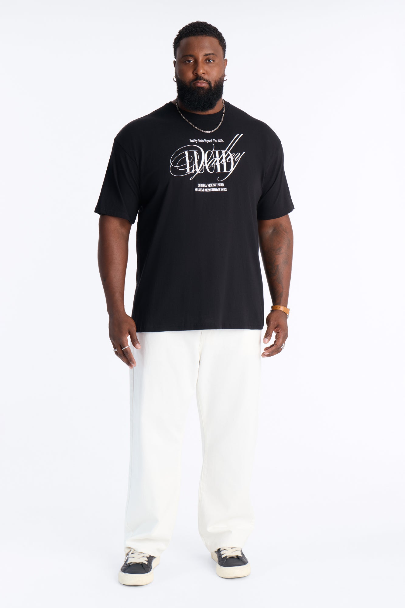 Lucid Valley Oversized Short Sleeve Tee - Black