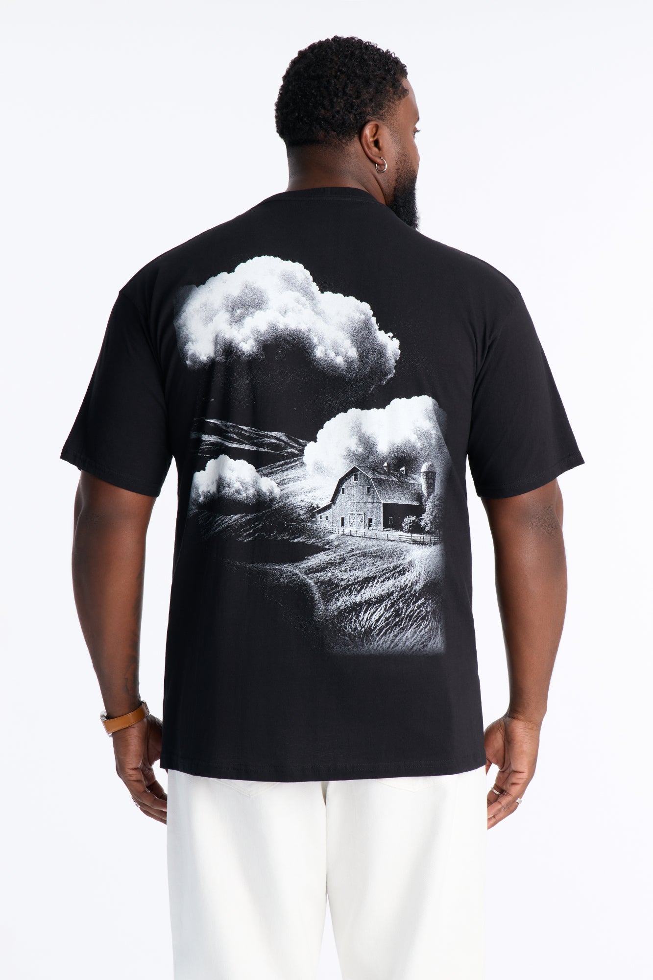Lucid Valley Oversized Short Sleeve Tee - Black