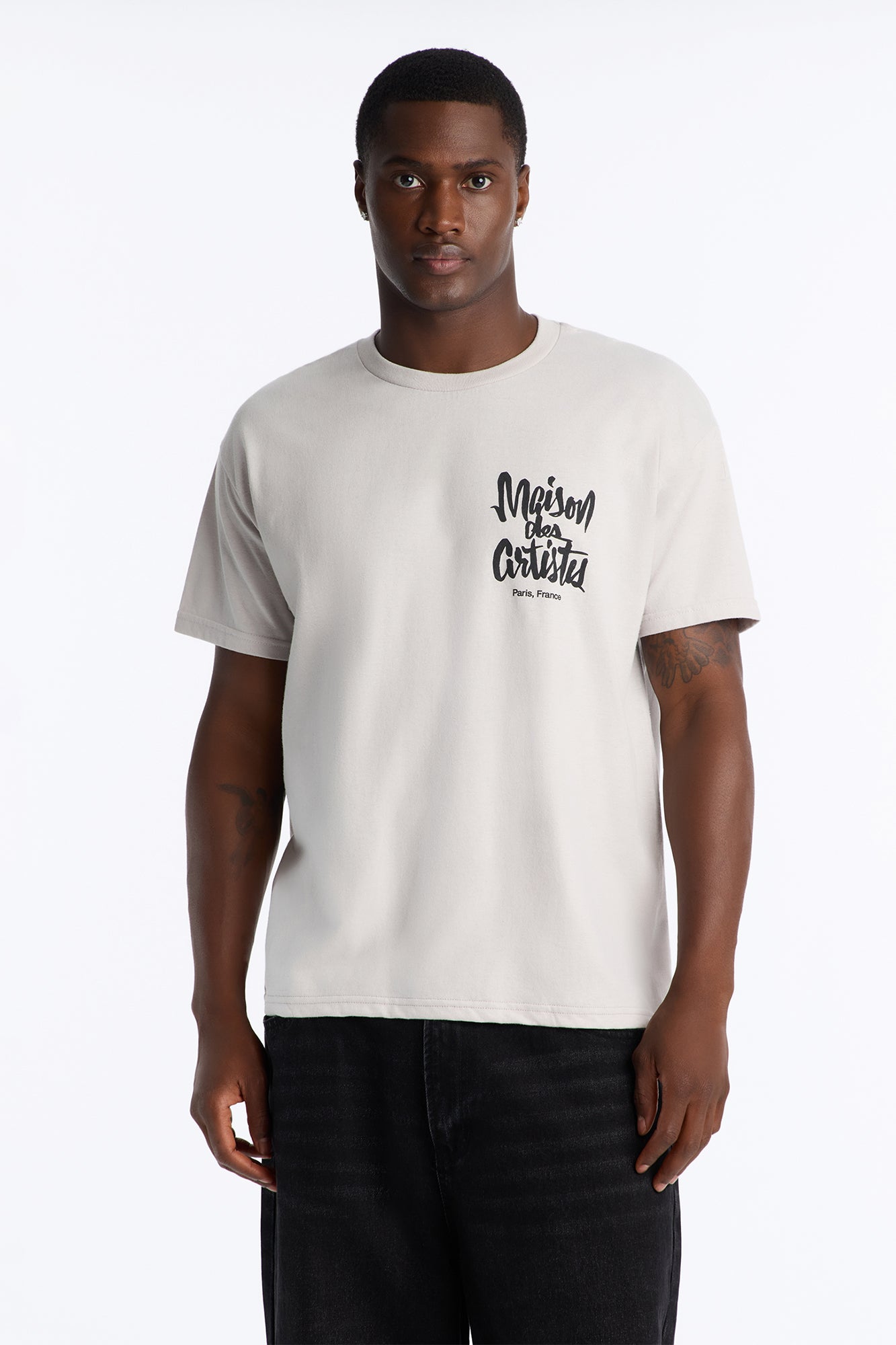 Maision Des Artistes Boxy Short Sleeve Tee - Grey