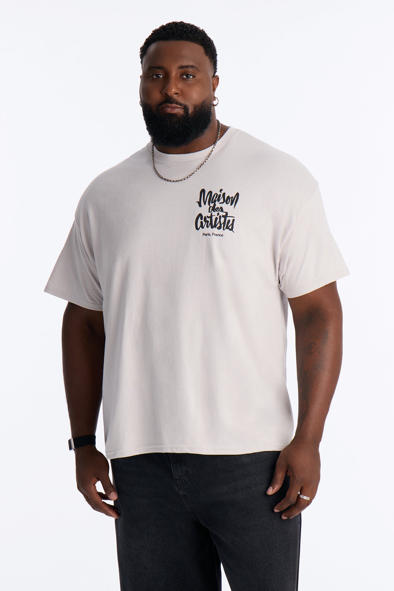 Maision Des Artistes Boxy Short Sleeve Tee - Grey