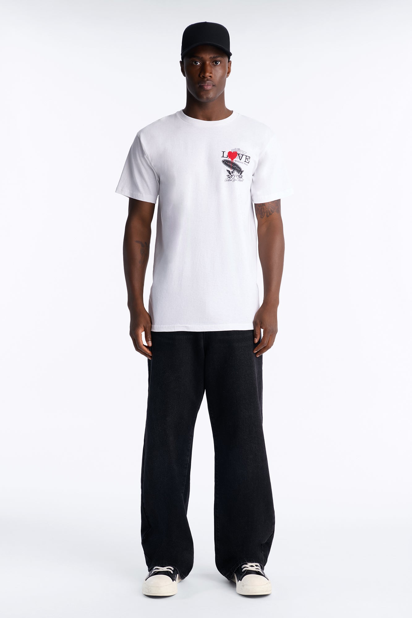 Love Without Fear Oversized Short Sleeve Tee - White
