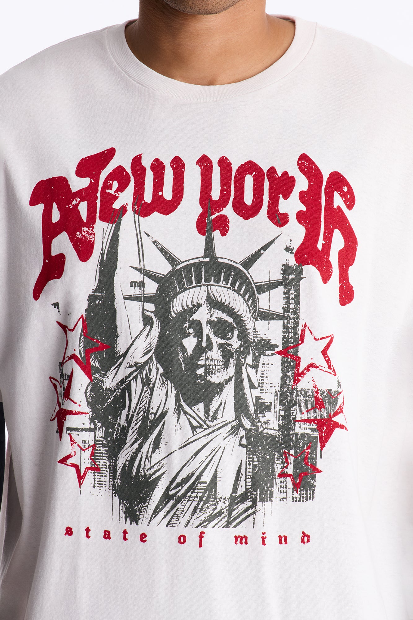 New York State Of Mind Oversized Short Sleeve Tee - White
