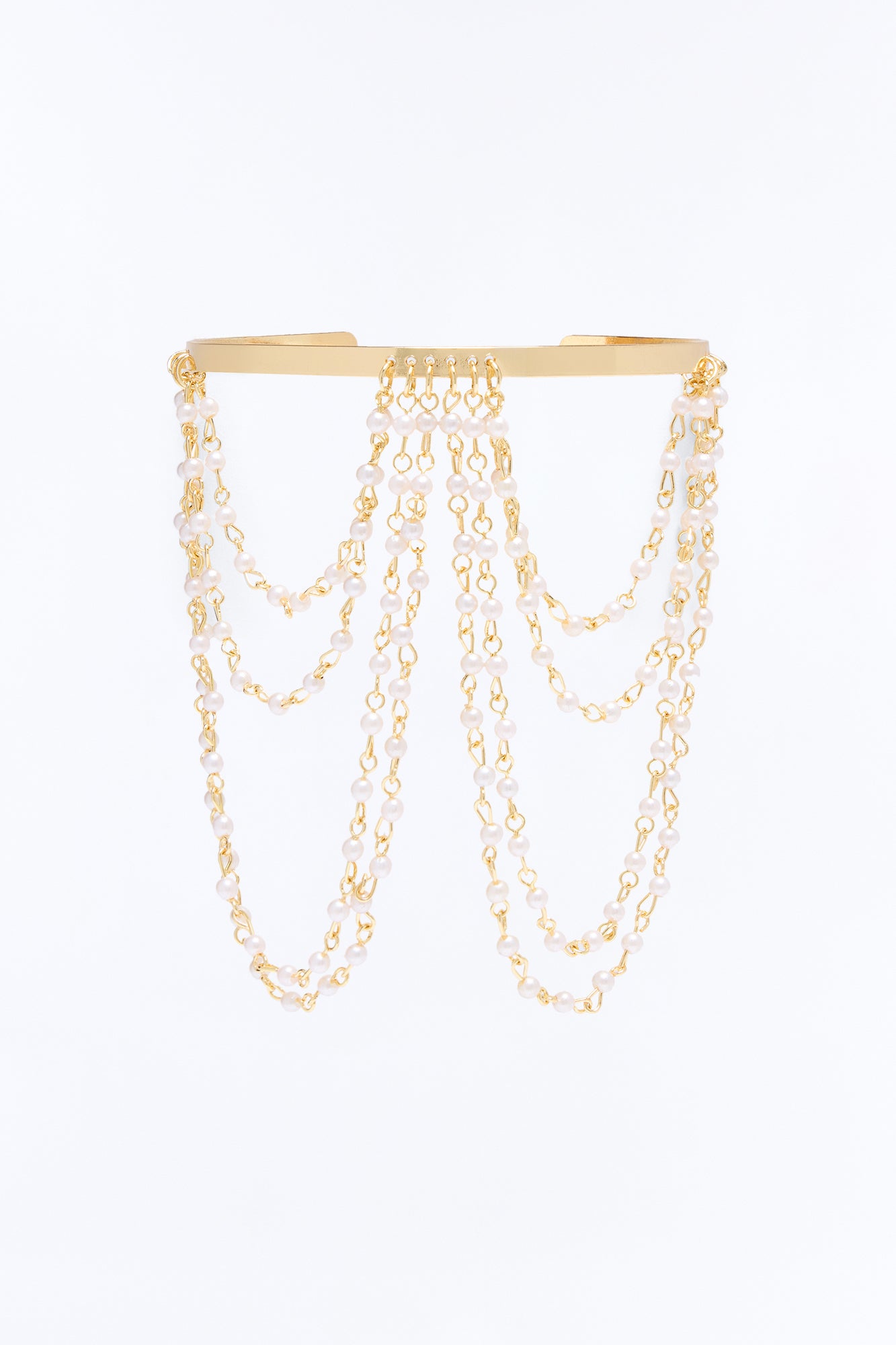 Pearly Pearl Arm Cuff - Gold