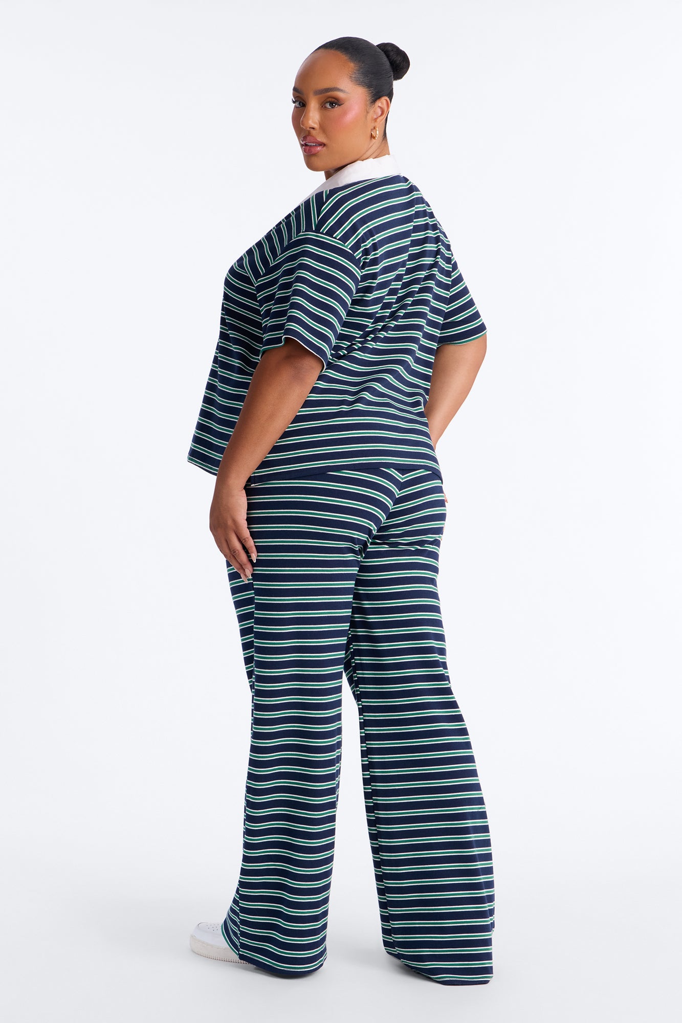 Kennedy Striped Polo Pant Set - Navy/combo