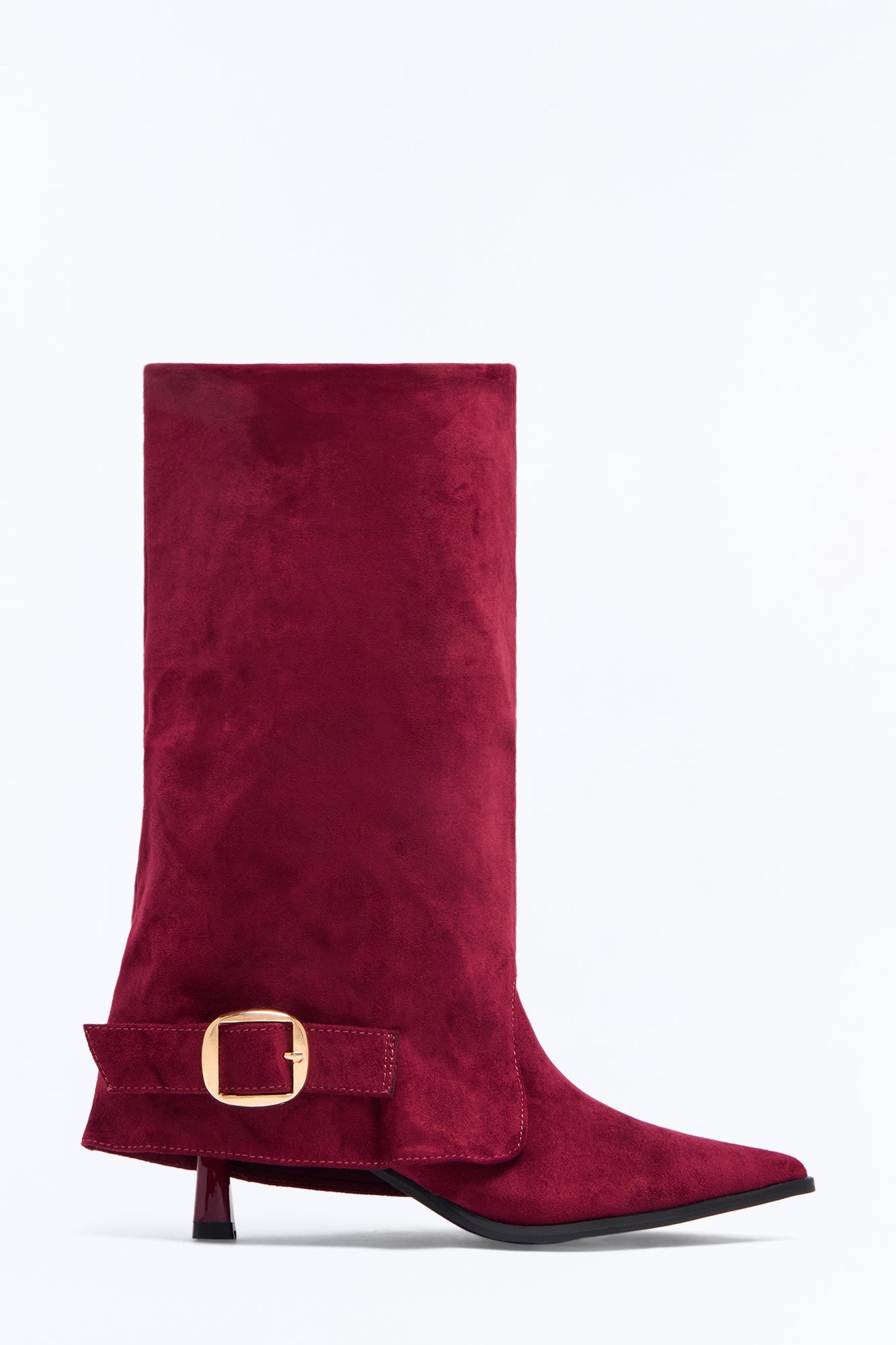 Stables Buckle Overlay Boots - Wine