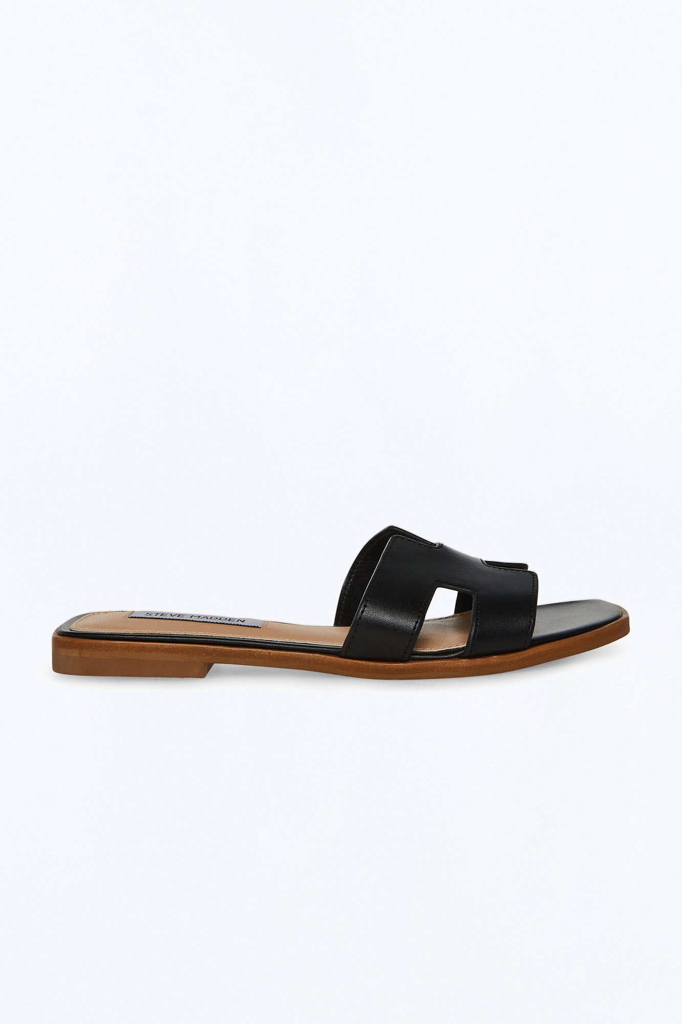 Steve Madden Hadyn Leather Sandals - Black