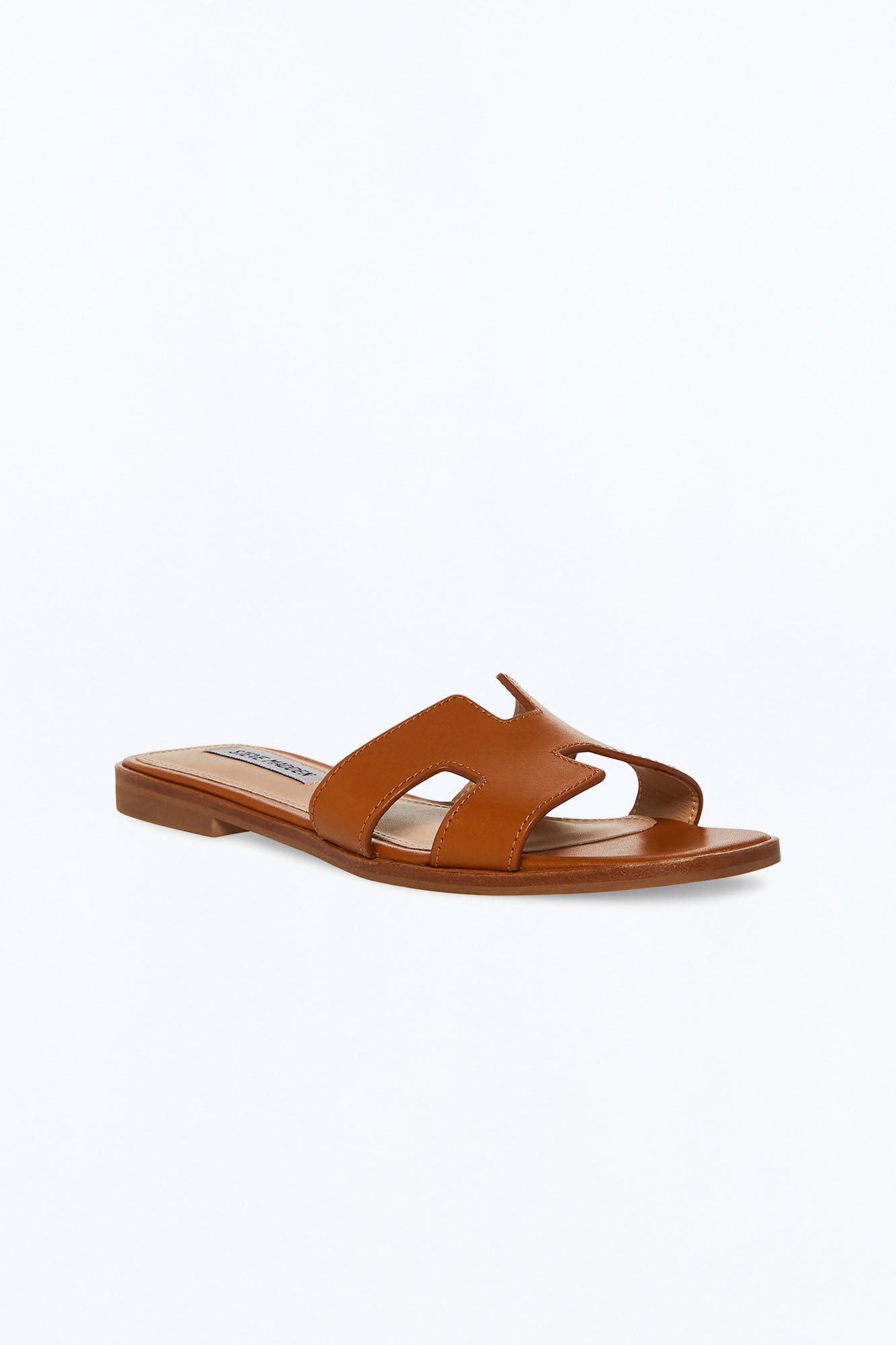 Steve Madden Hadyn Leather Sandals - Cognac