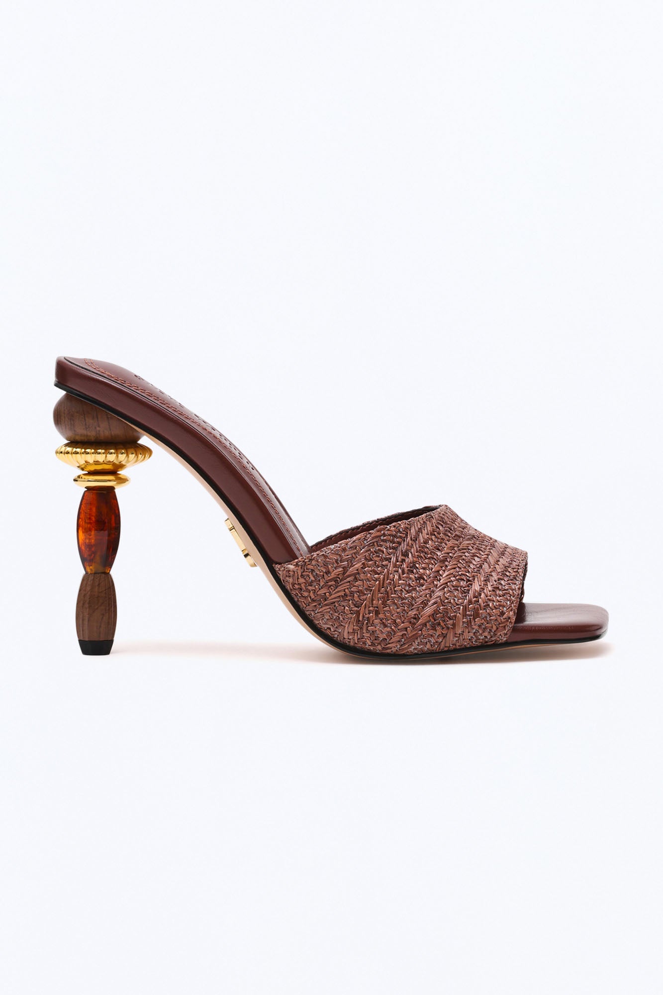 Steve Madden Sia Raffia Sculpture Heels - Brown