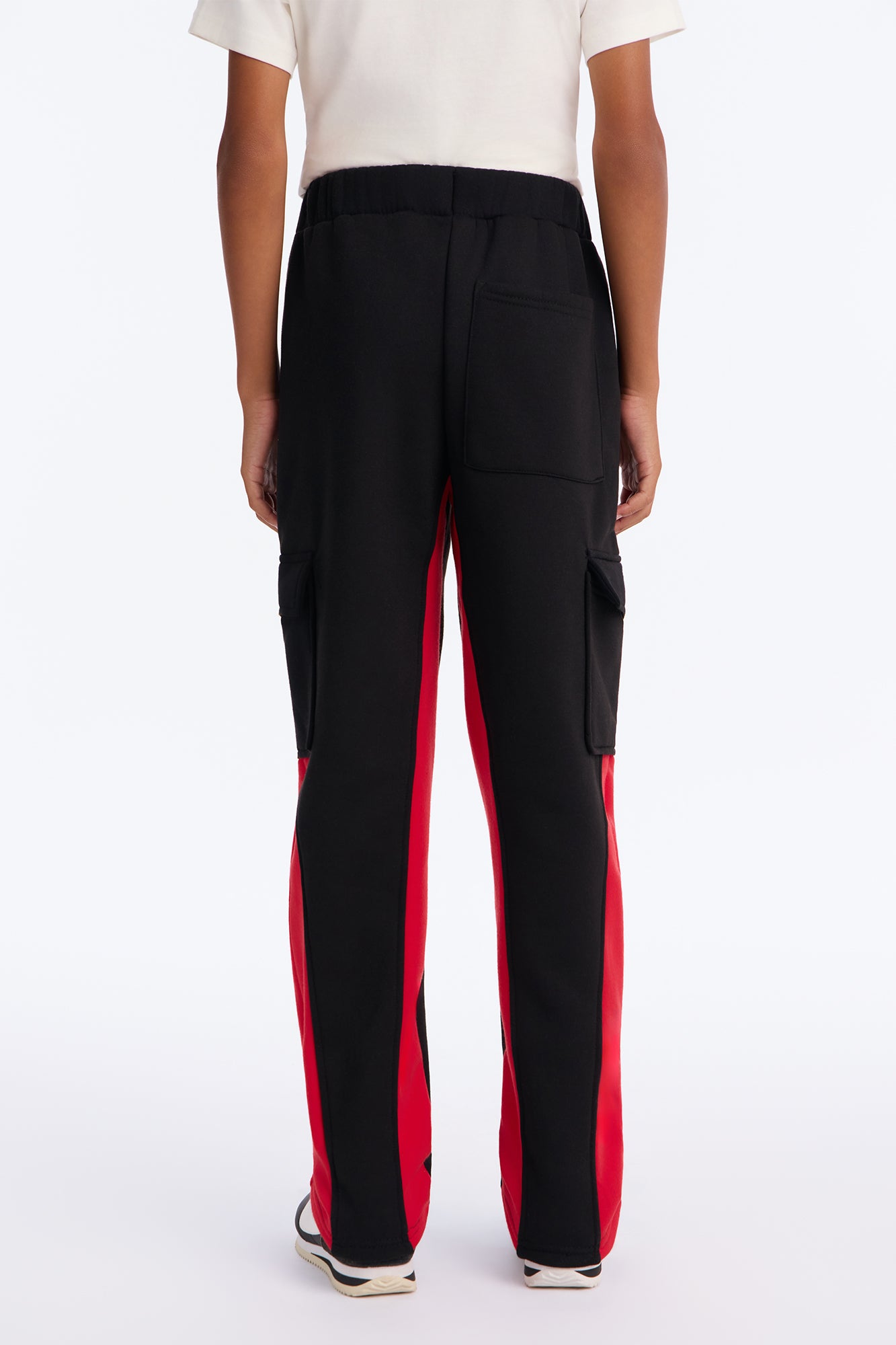 Mini Show A Little Cargo Flare Pant - Black/Red