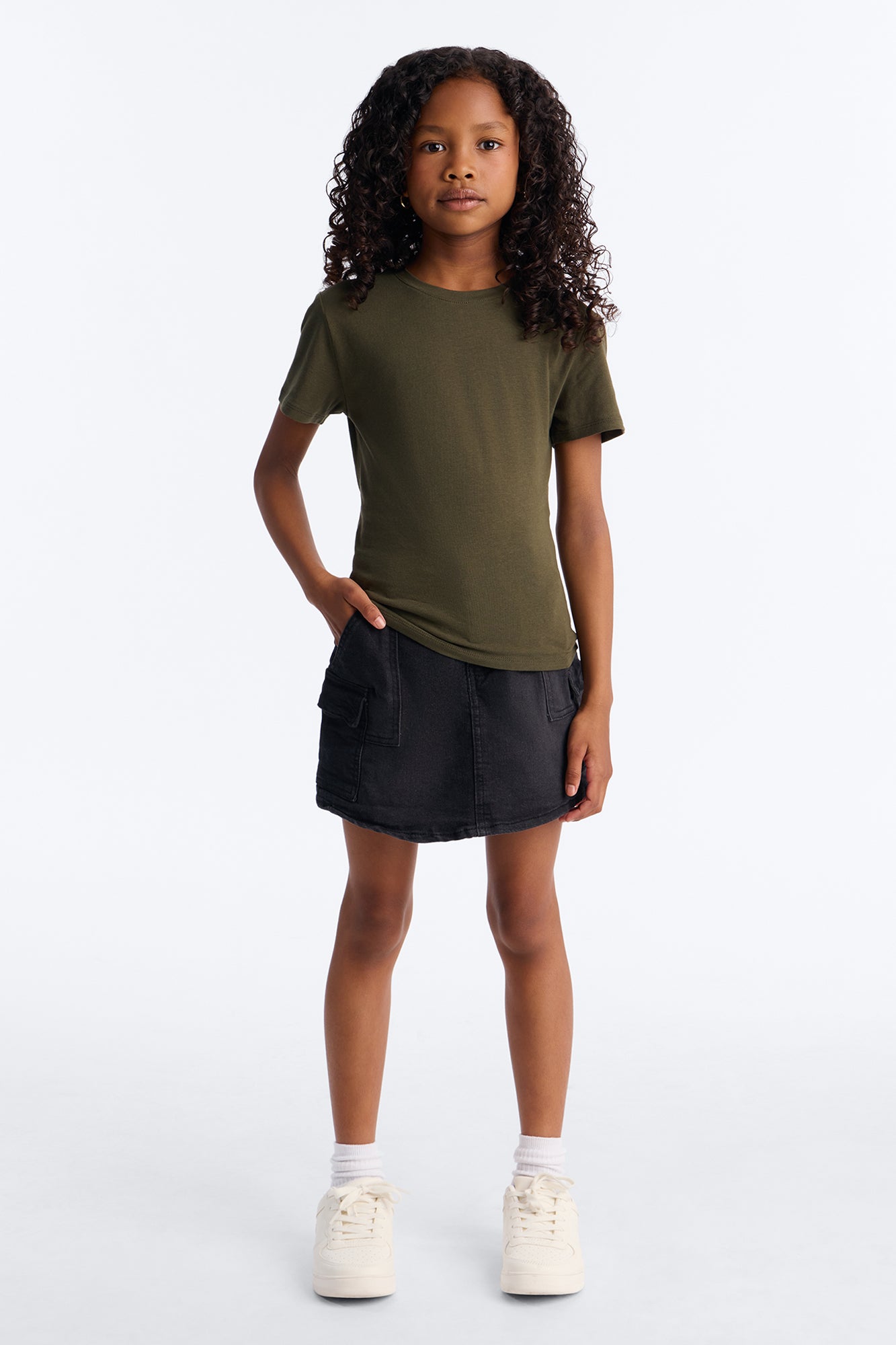 Mini My Everyday Crew Neck Tee - Olive