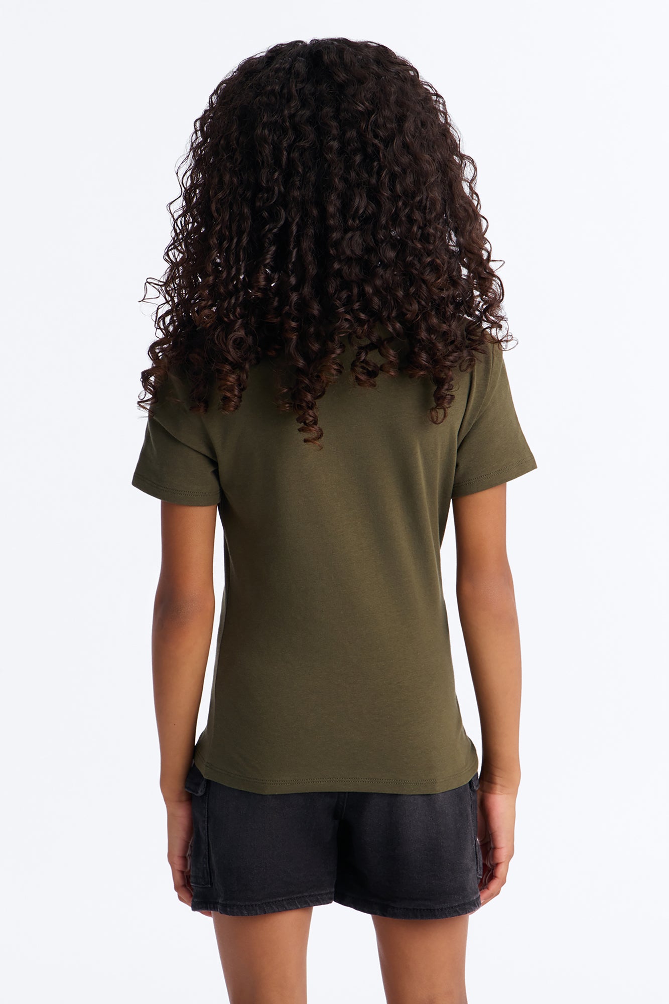 Mini My Everyday Crew Neck Tee - Olive
