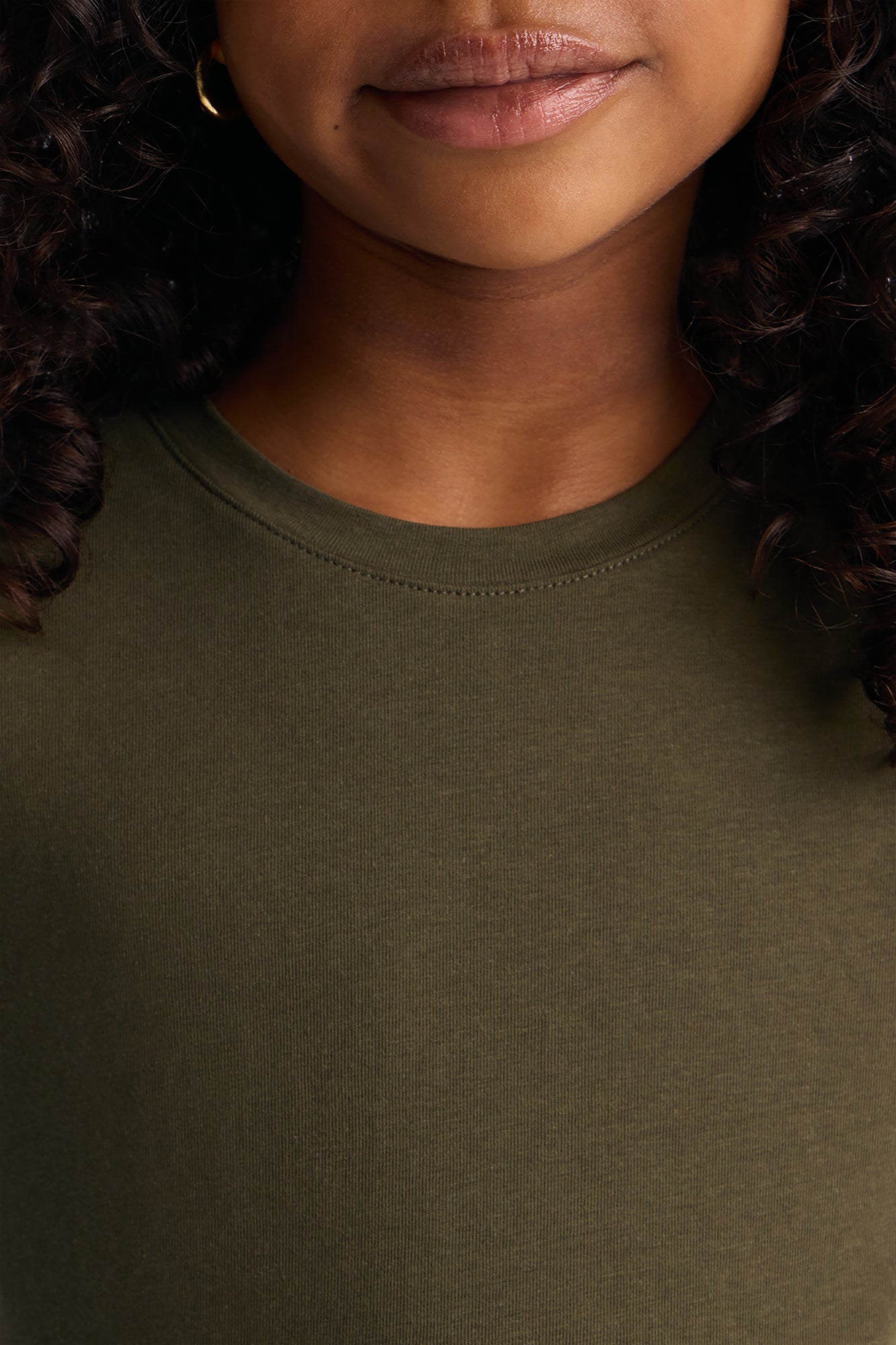 Mini My Everyday Crew Neck Tee - Olive