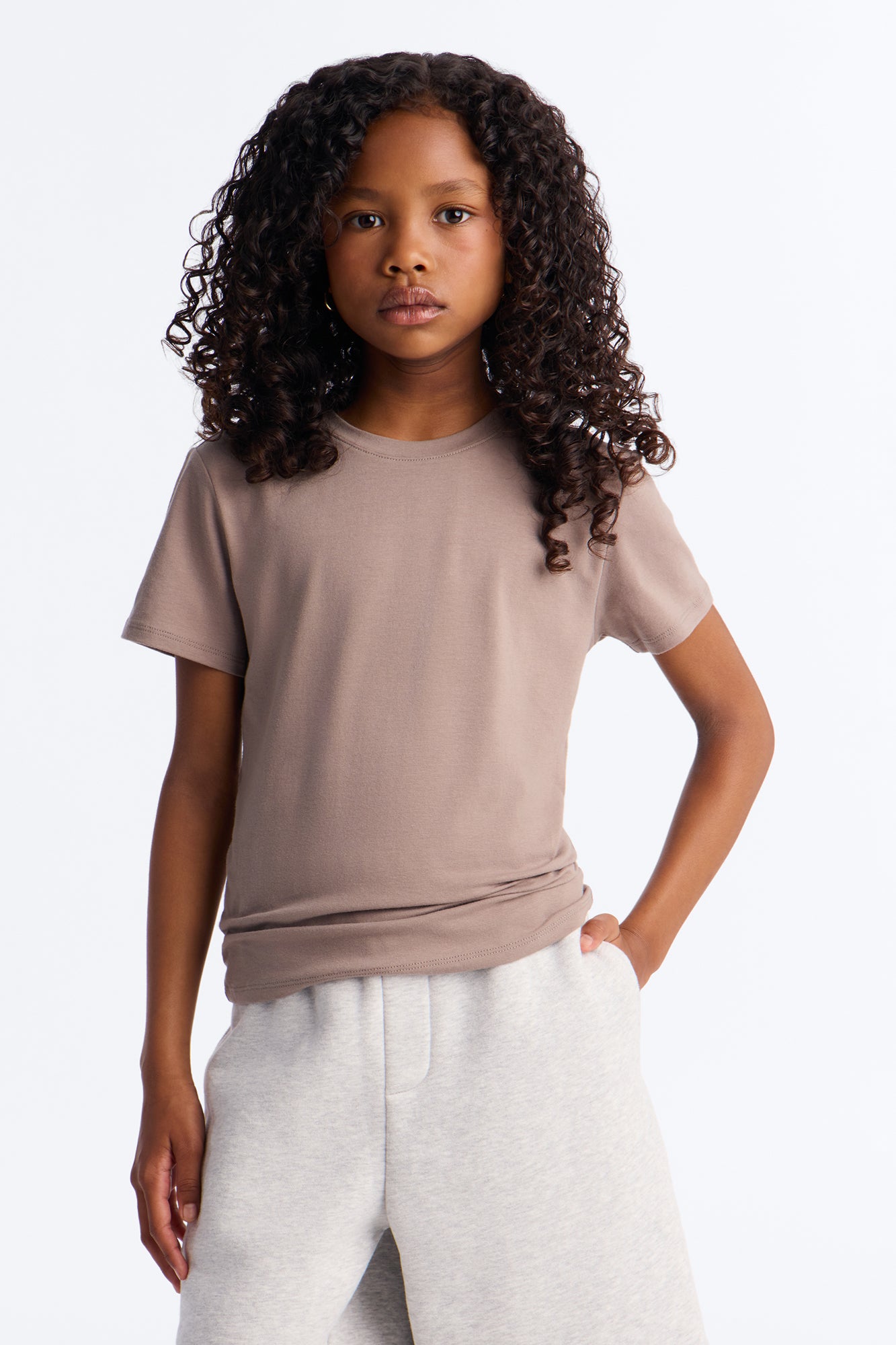 Mini My Everyday Crew Neck Tee - Stone