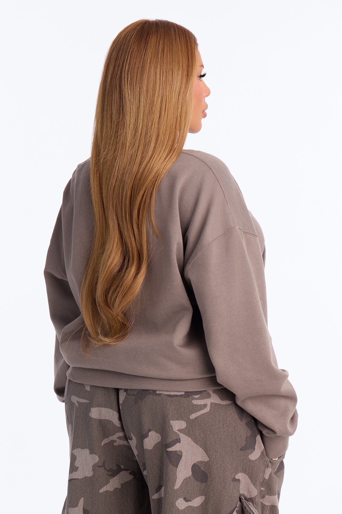 New York City Fleece Crew Neck Sweatshirt - Mocha