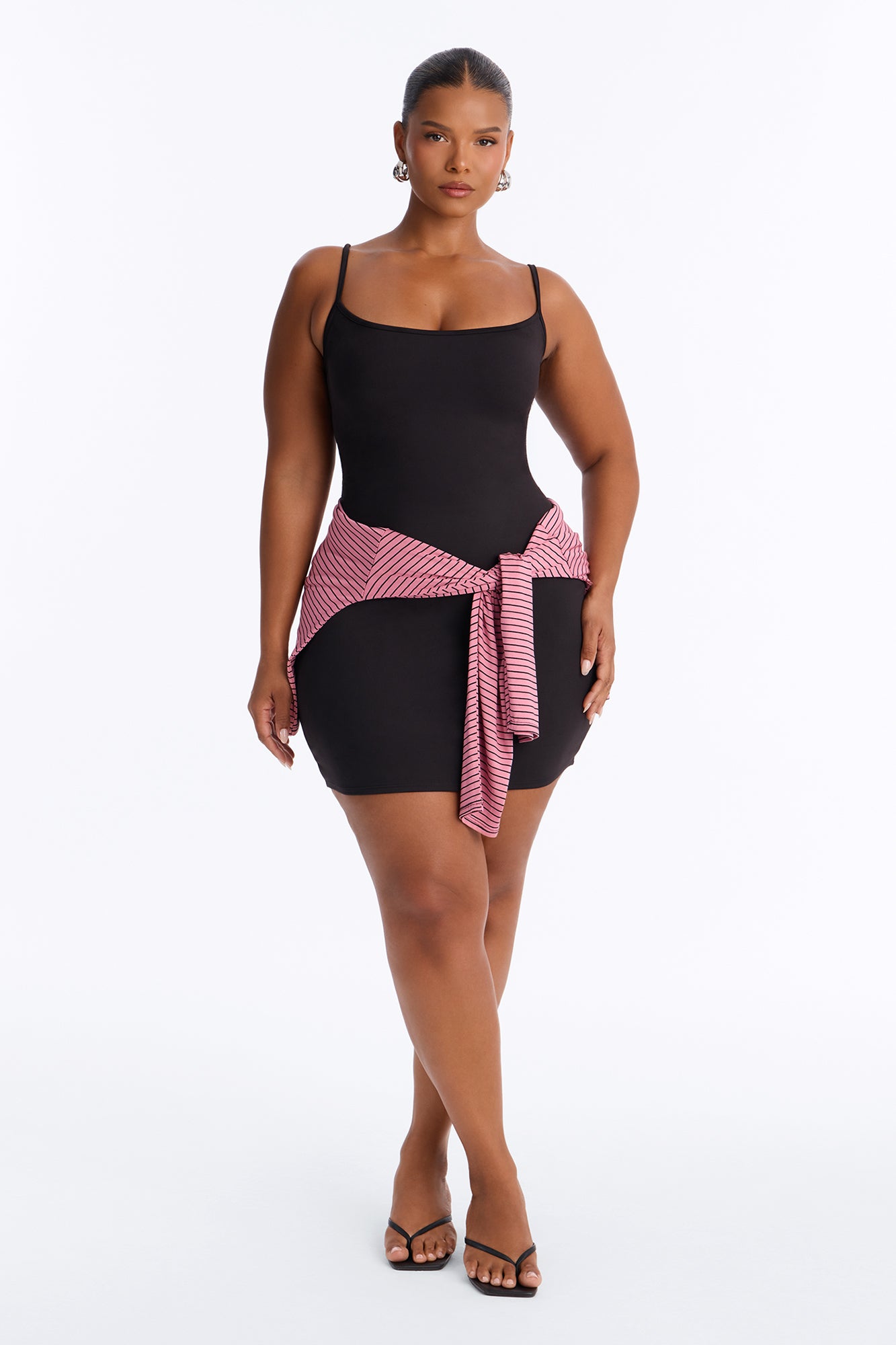 Harper Mini Dress Set - Black/Pink
