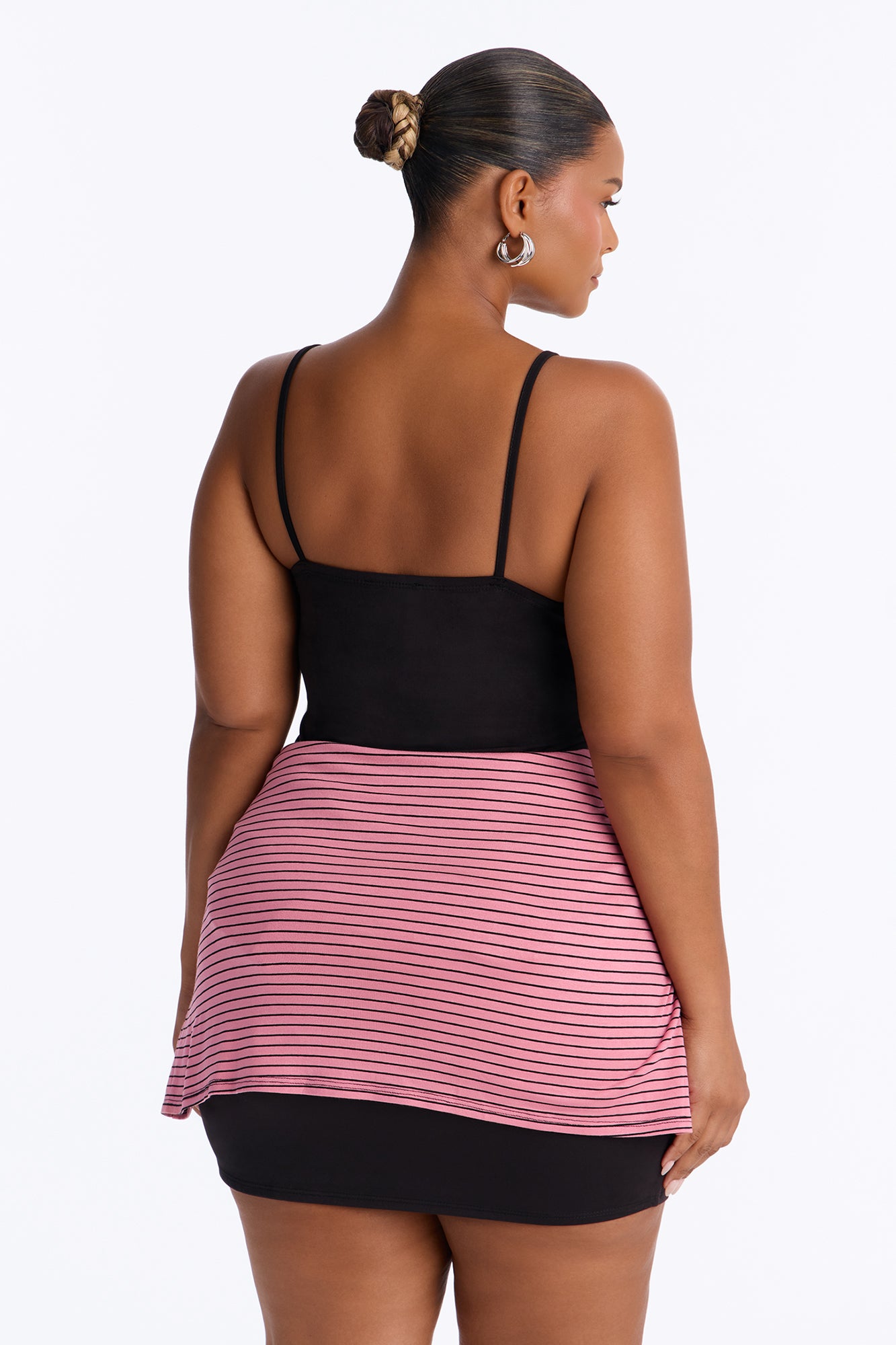 Harper Mini Dress Set - Black/Pink