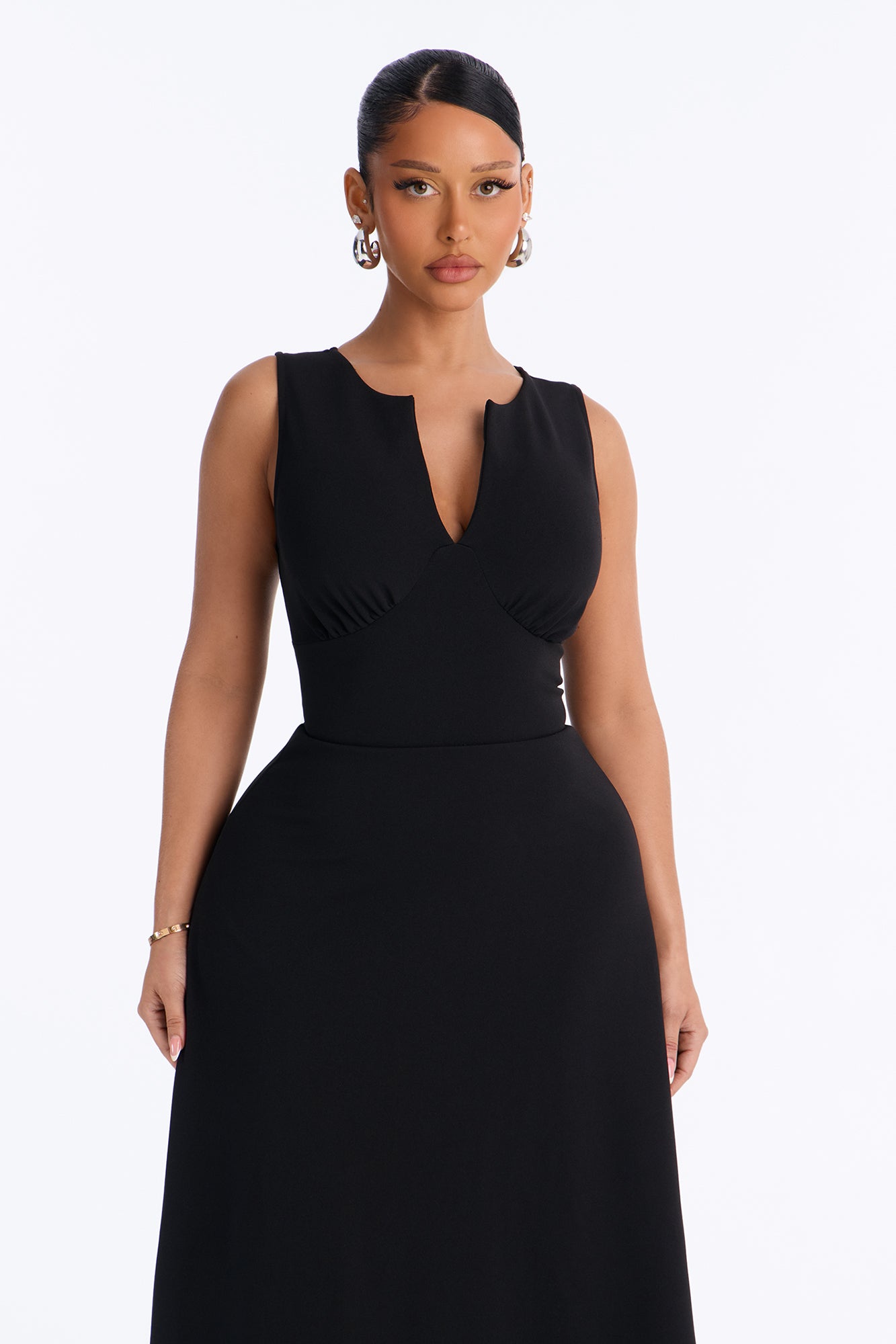 Charolette Sleeveless Midi Dress - Black