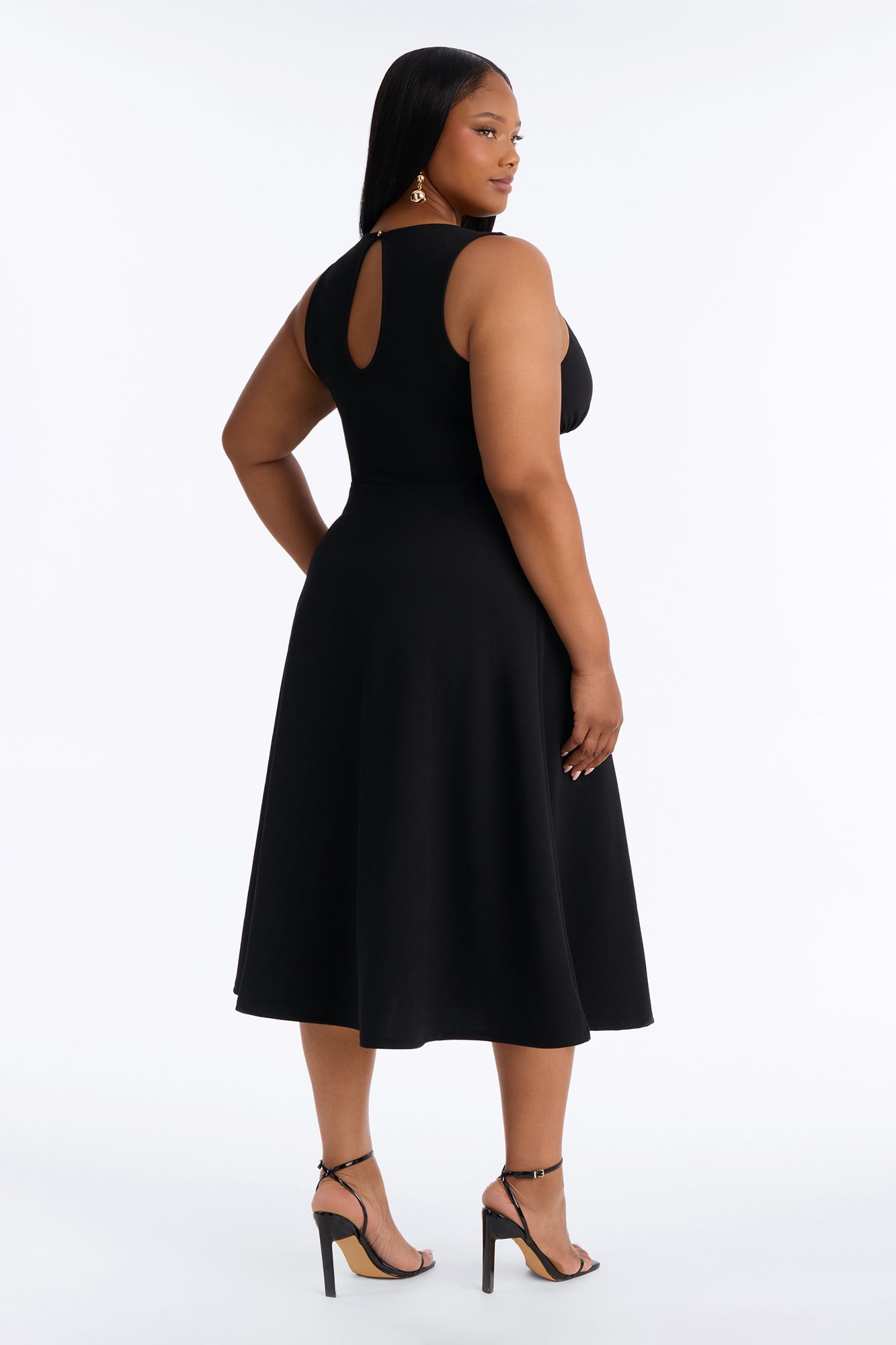 Charolette Sleeveless Midi Dress - Black