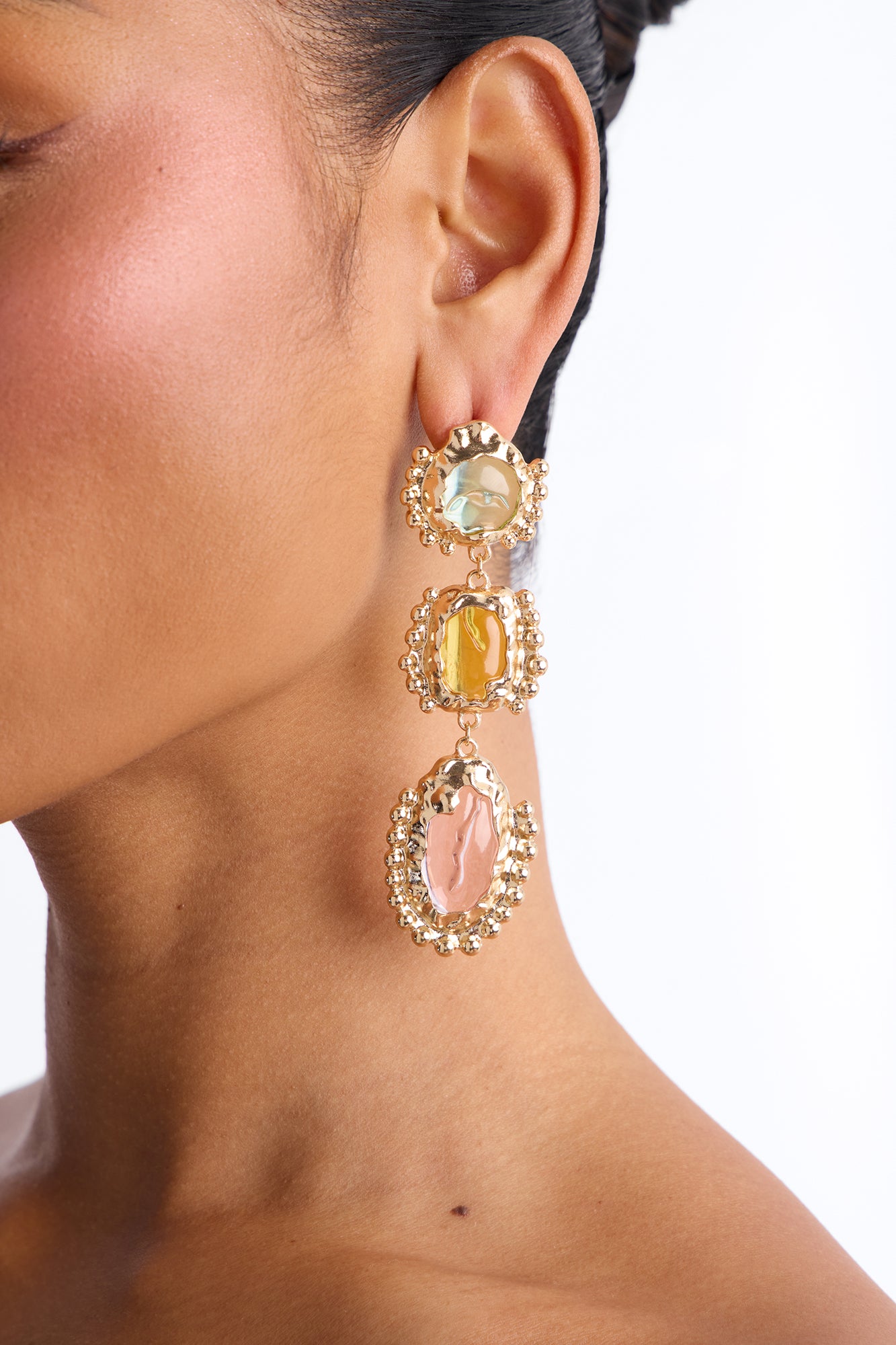 Pure Bliss Drop Earrings - Gold/Multi