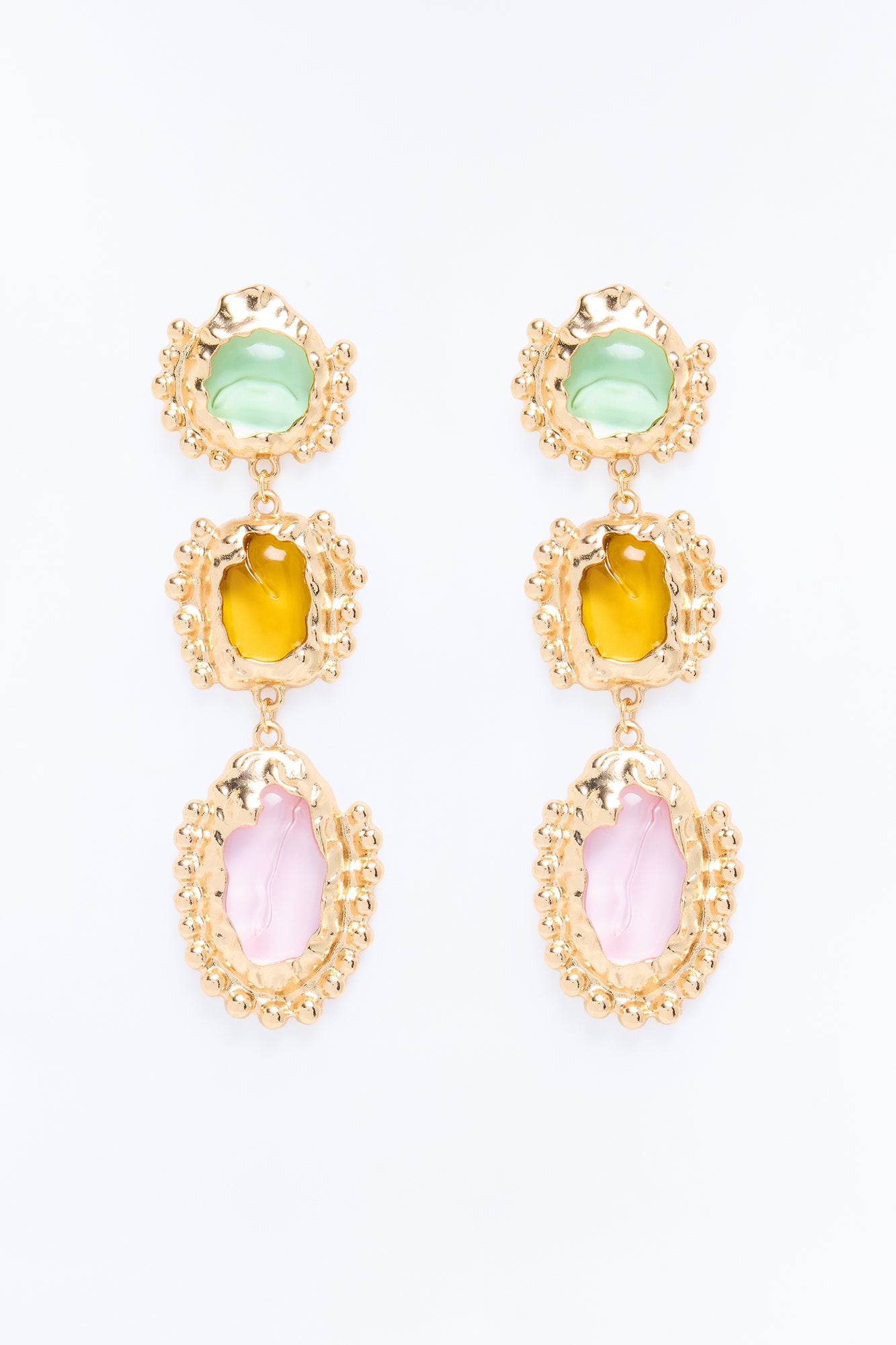 Pure Bliss Drop Earrings - Gold/Multi