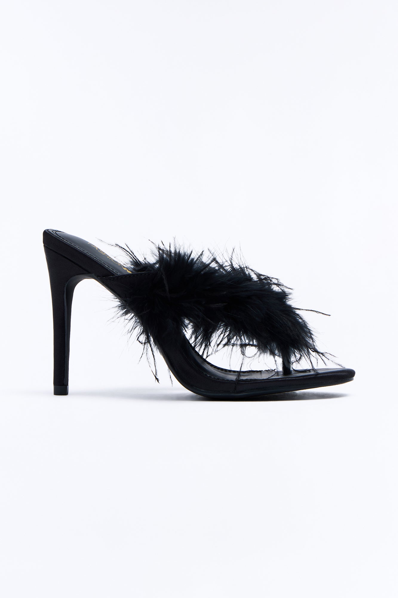 Feels Right Feather Heels - Black
