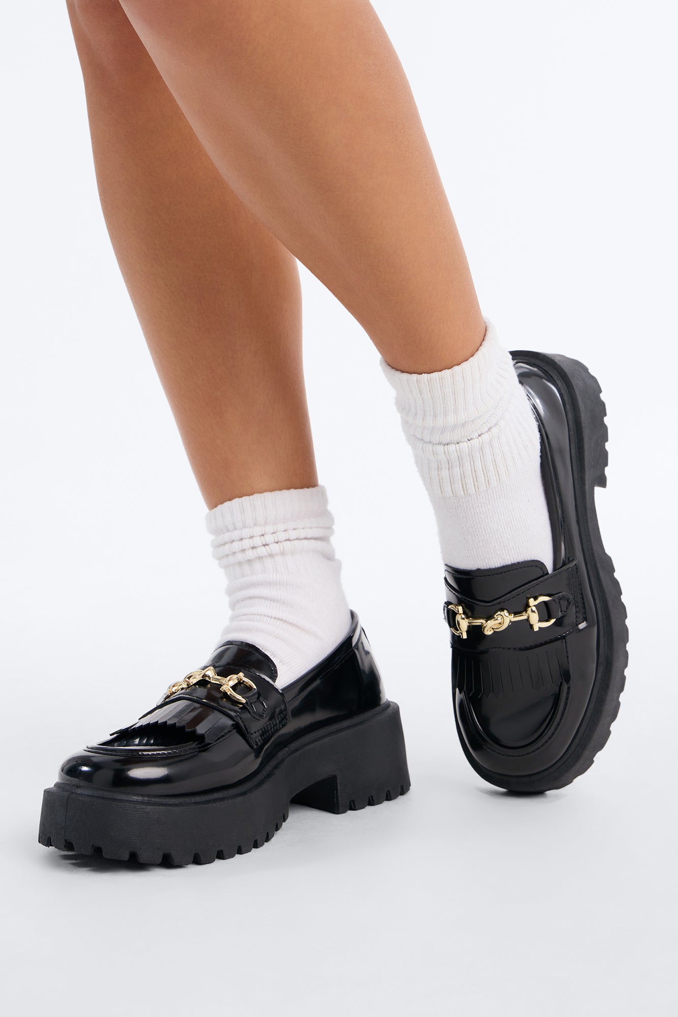 Hartford Hardware Platform Loafers - Black