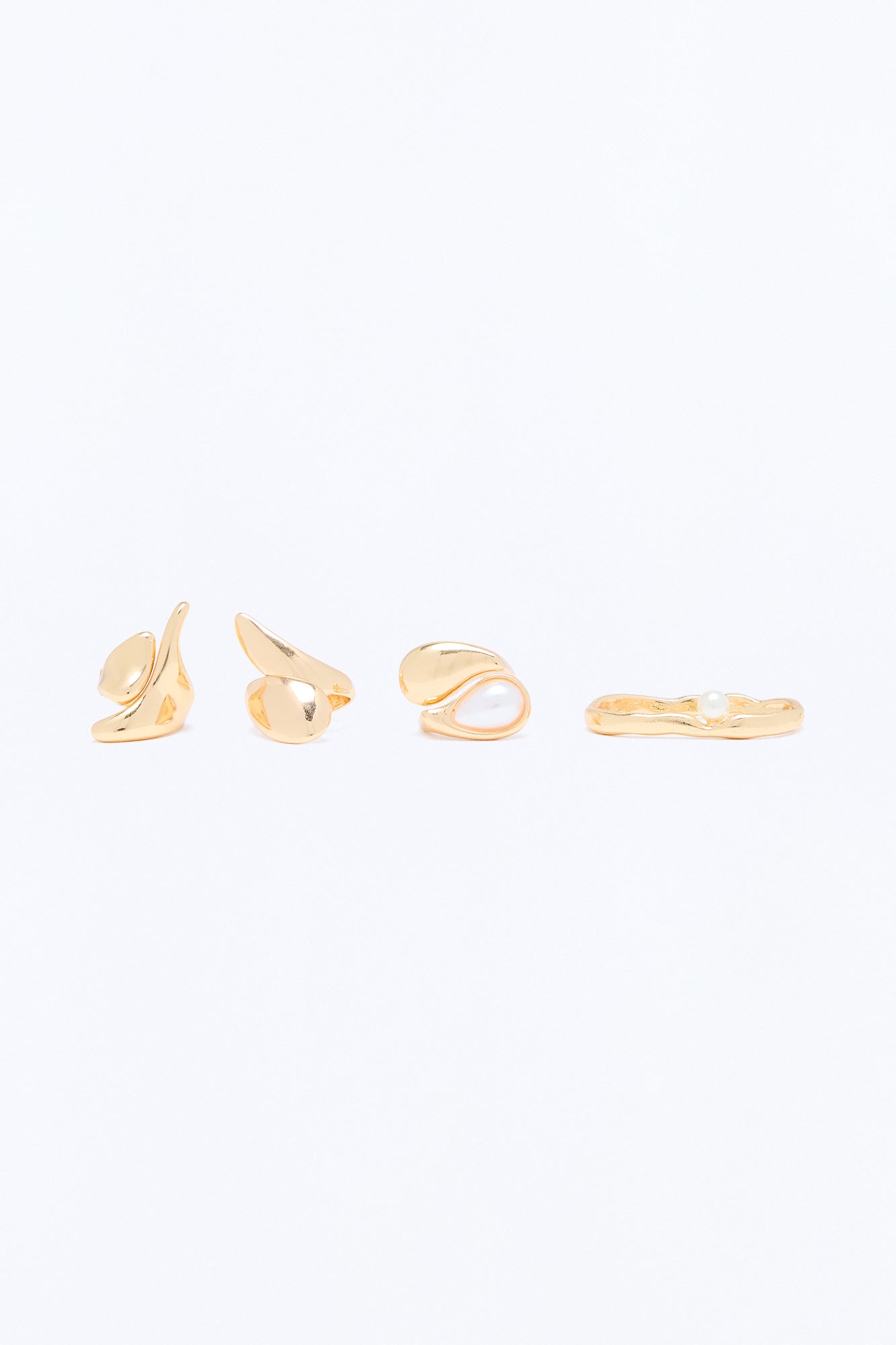 Forever Classic 4 Piece Ring Set - Gold