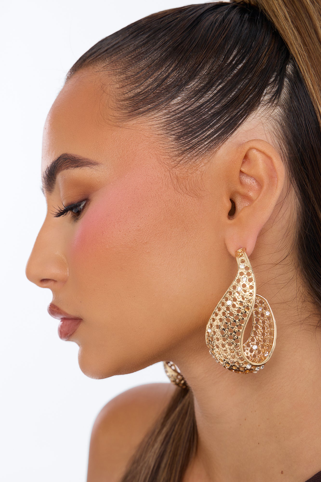 Not Around Drop Earrings - Gold