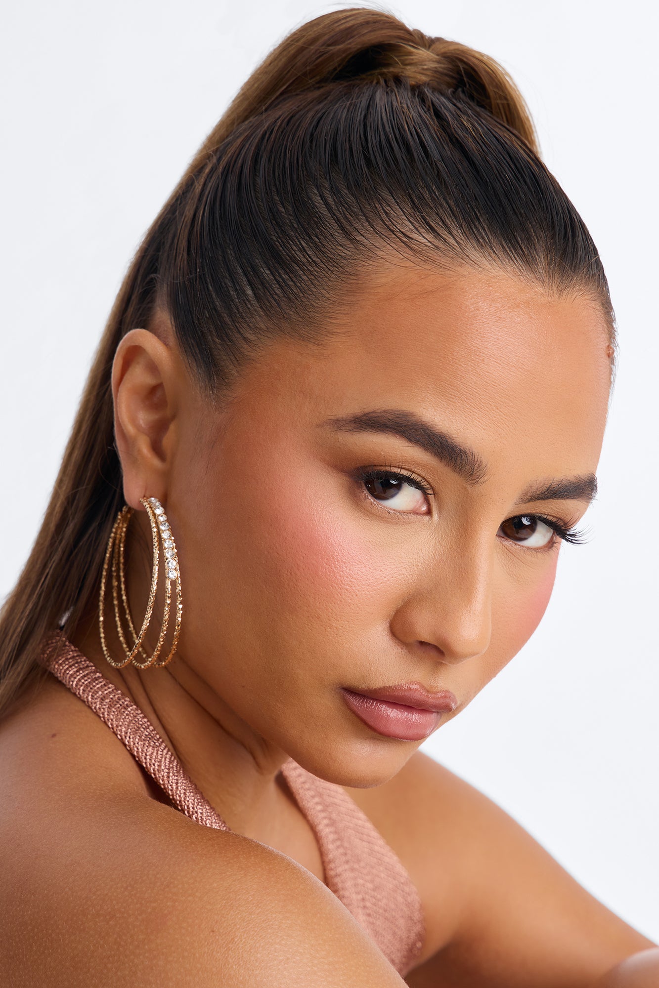 High Looks 6 Pair Multi Earring Set - Gold