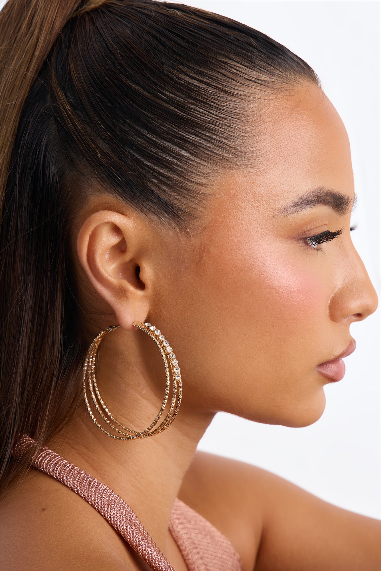 High Looks 6 Pair Multi Earring Set - Gold