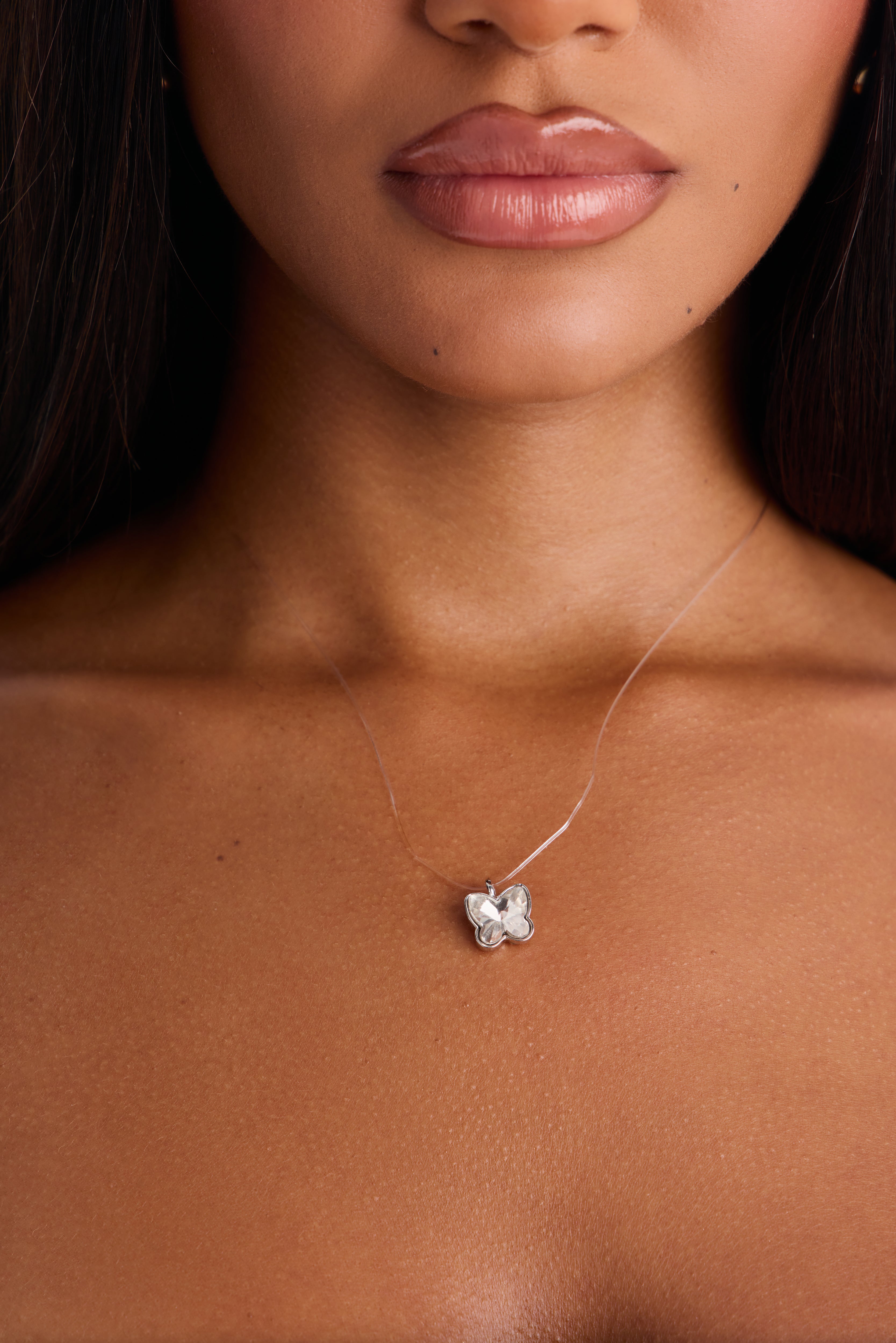 Lighting Your Day Butterfly Necklace - Silver