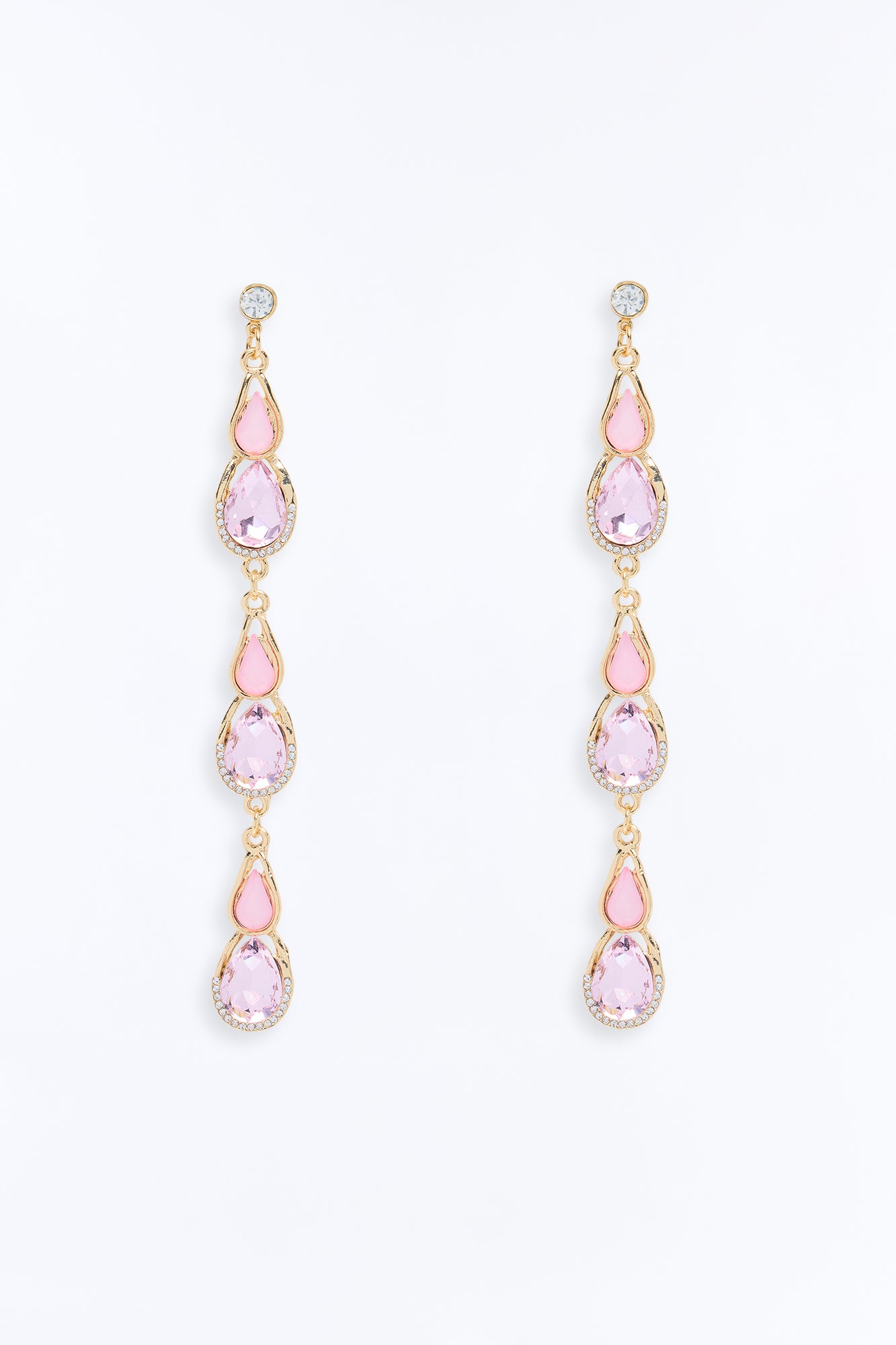 All I Need Linear Earrings - Pink