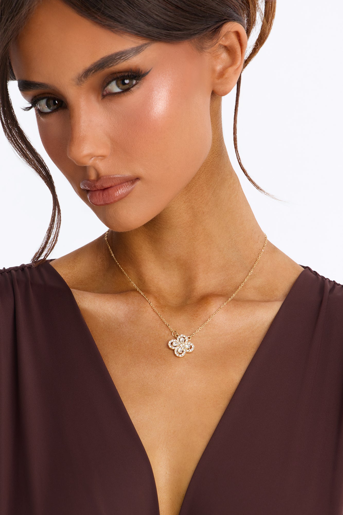 Shining Clover Necklace - Gold